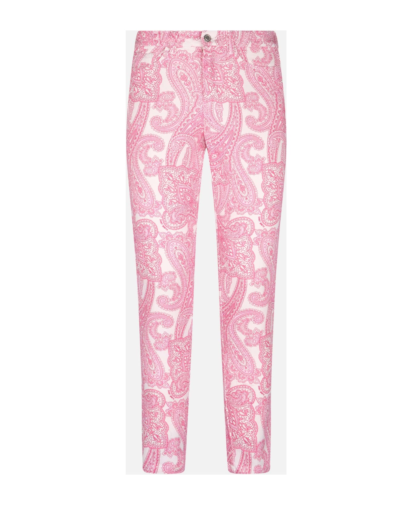 MC2 Saint Barth Woman Pink Paisley Print Denim Belleville - PINK