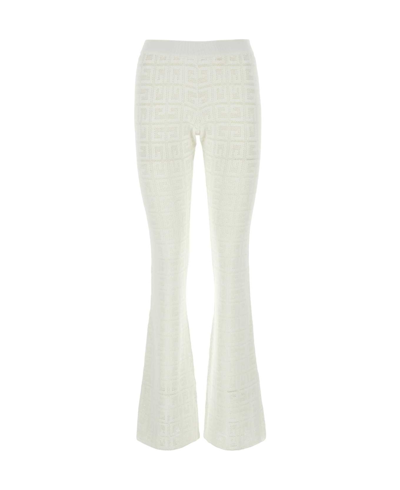 Givenchy White Jacquard Pant - White
