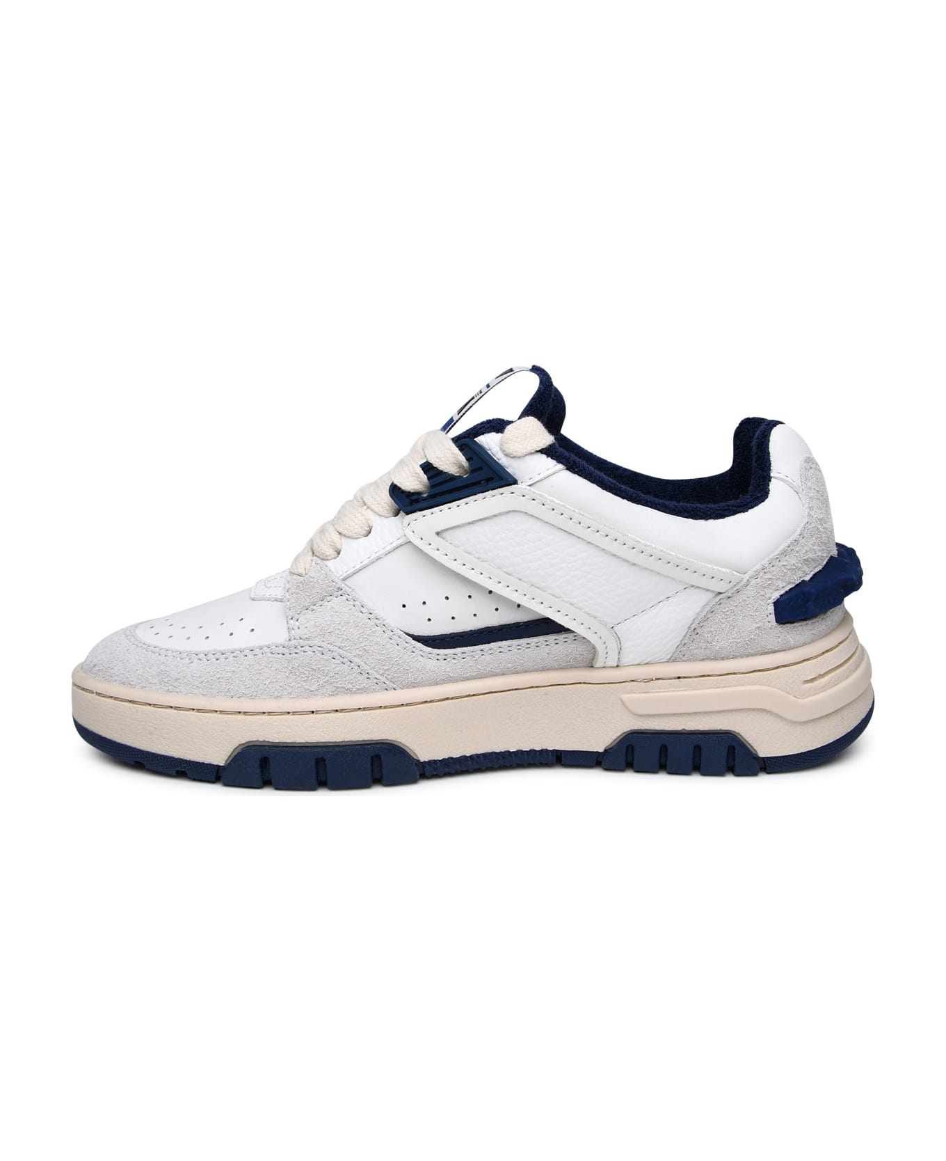 MSGM New Rck White Leather Sneakers - White