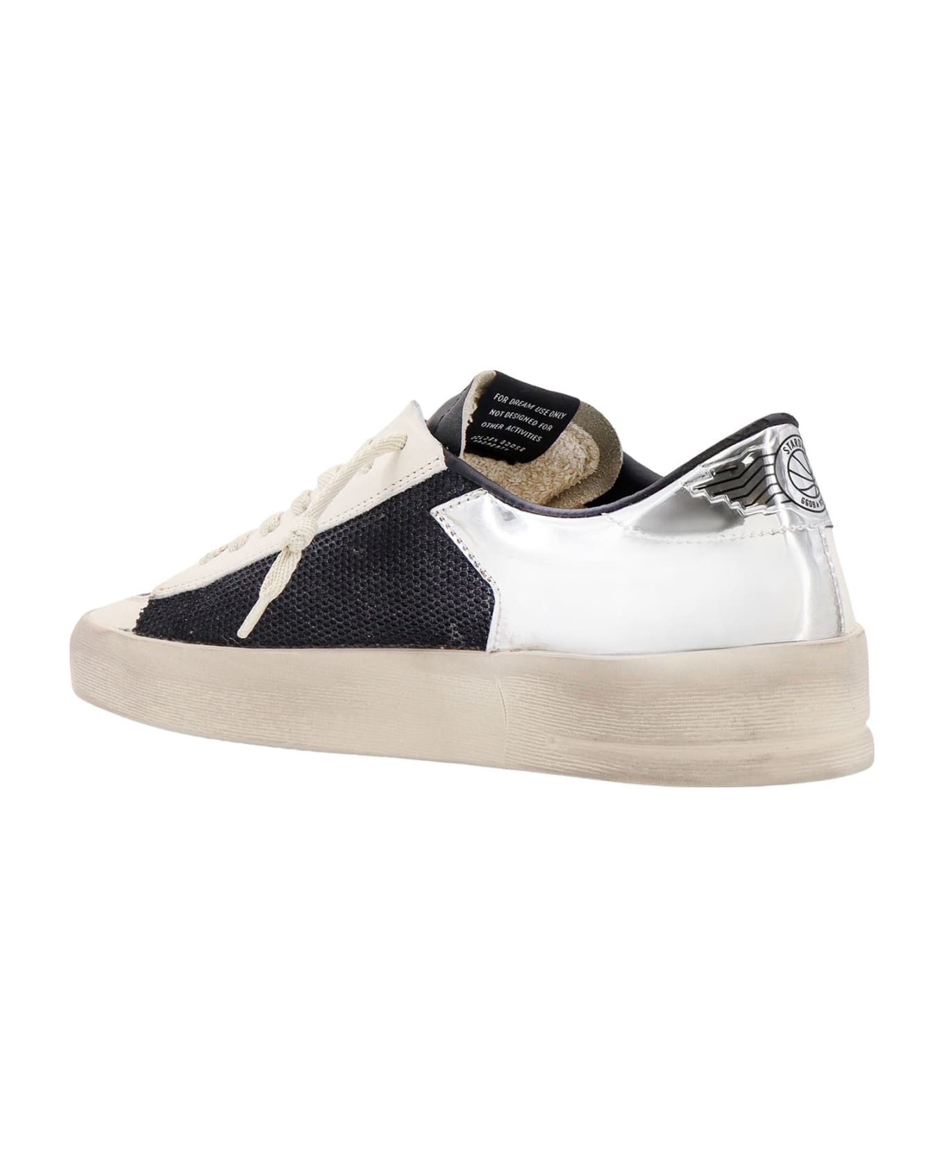 Golden Goose Leather And Mesh Stardan Sneakers - Black