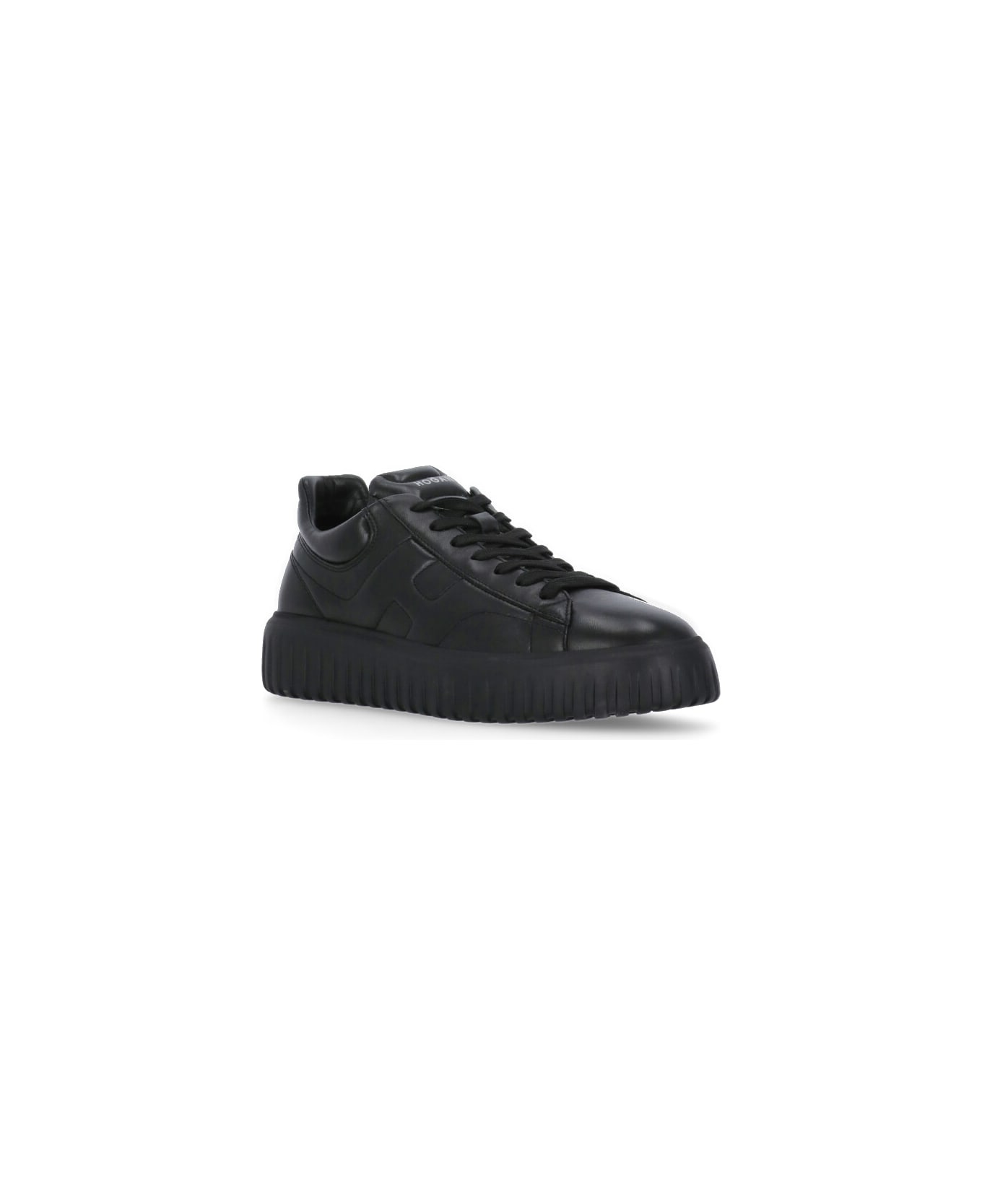 Hogan H-stripes Lace-up Sneakers - Black