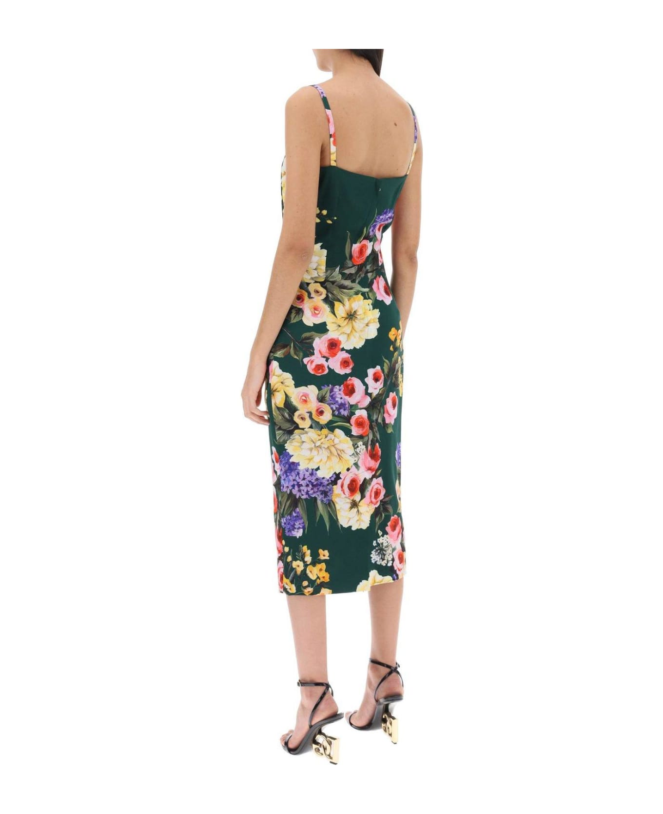 Dolce & Gabbana Garden Printed Charmeuse Strapless Dress - dolce gabbana dg buckled ankle booties item