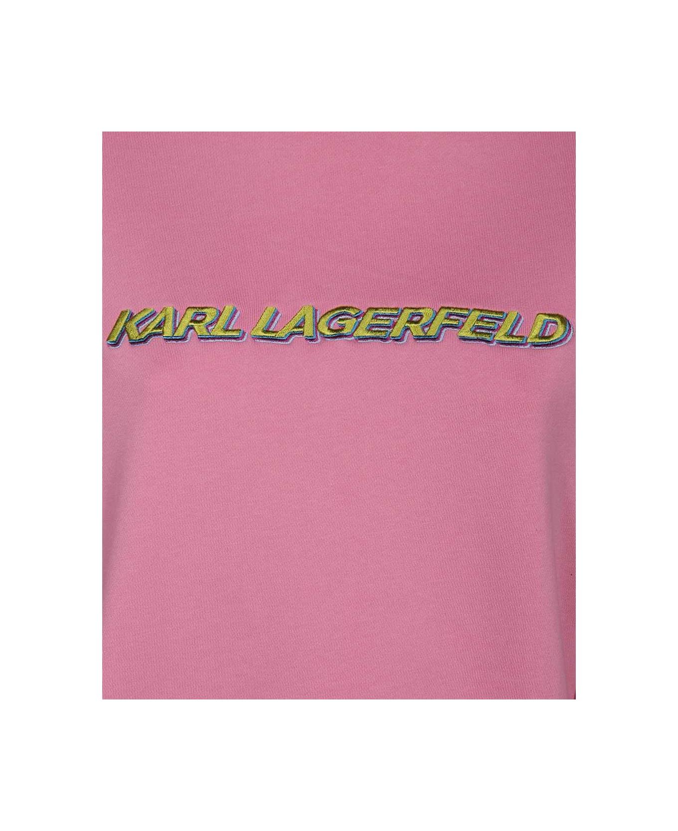 Karl Lagerfeld Cotton Crew-neck Sweatshirt - Pink