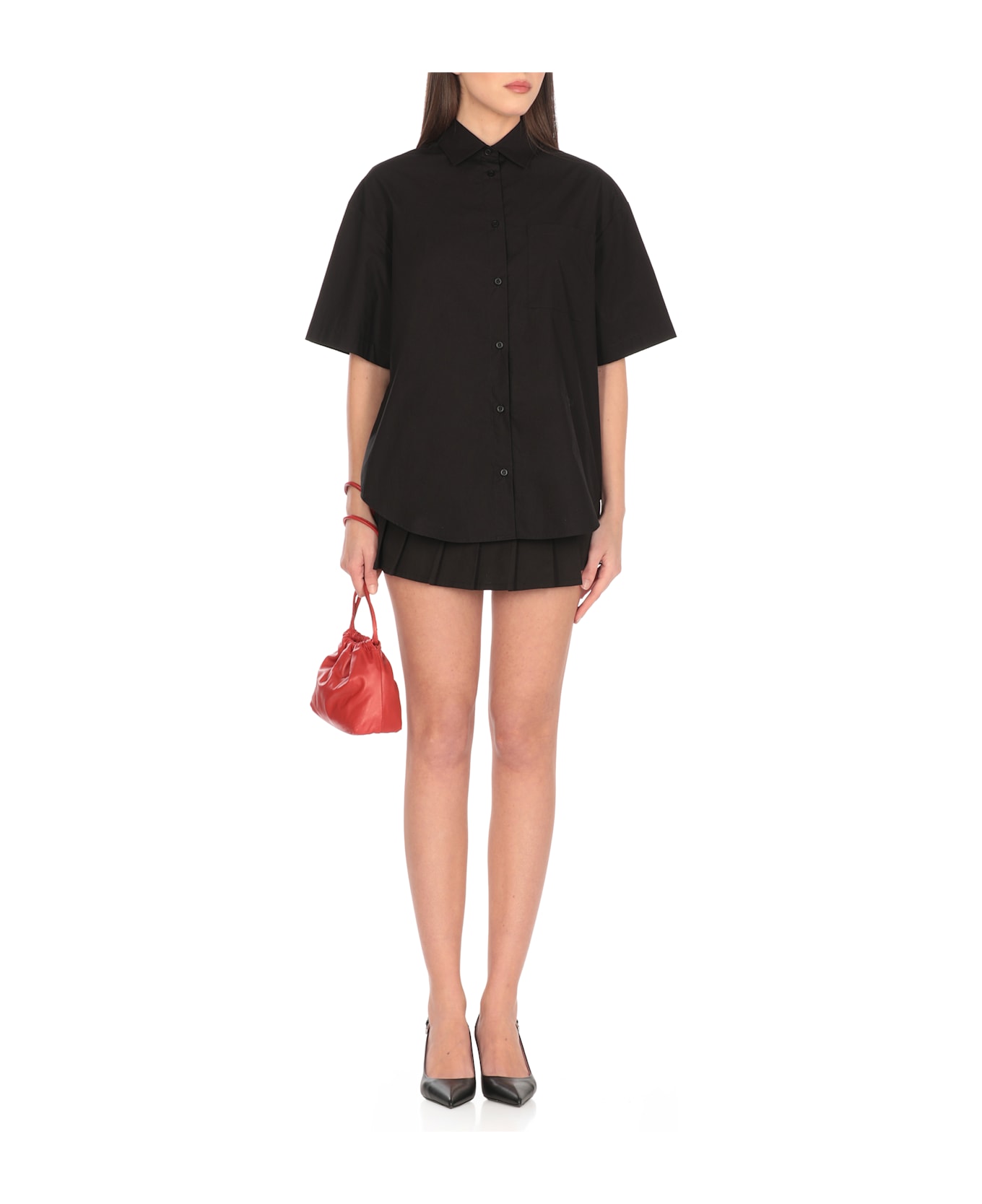 MSGM Cotton Shorts - Black
