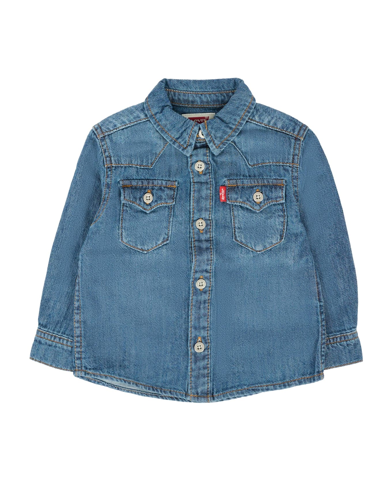 Levi's Denim Shirt For Baby Boy With Logo - Denim シャツ
