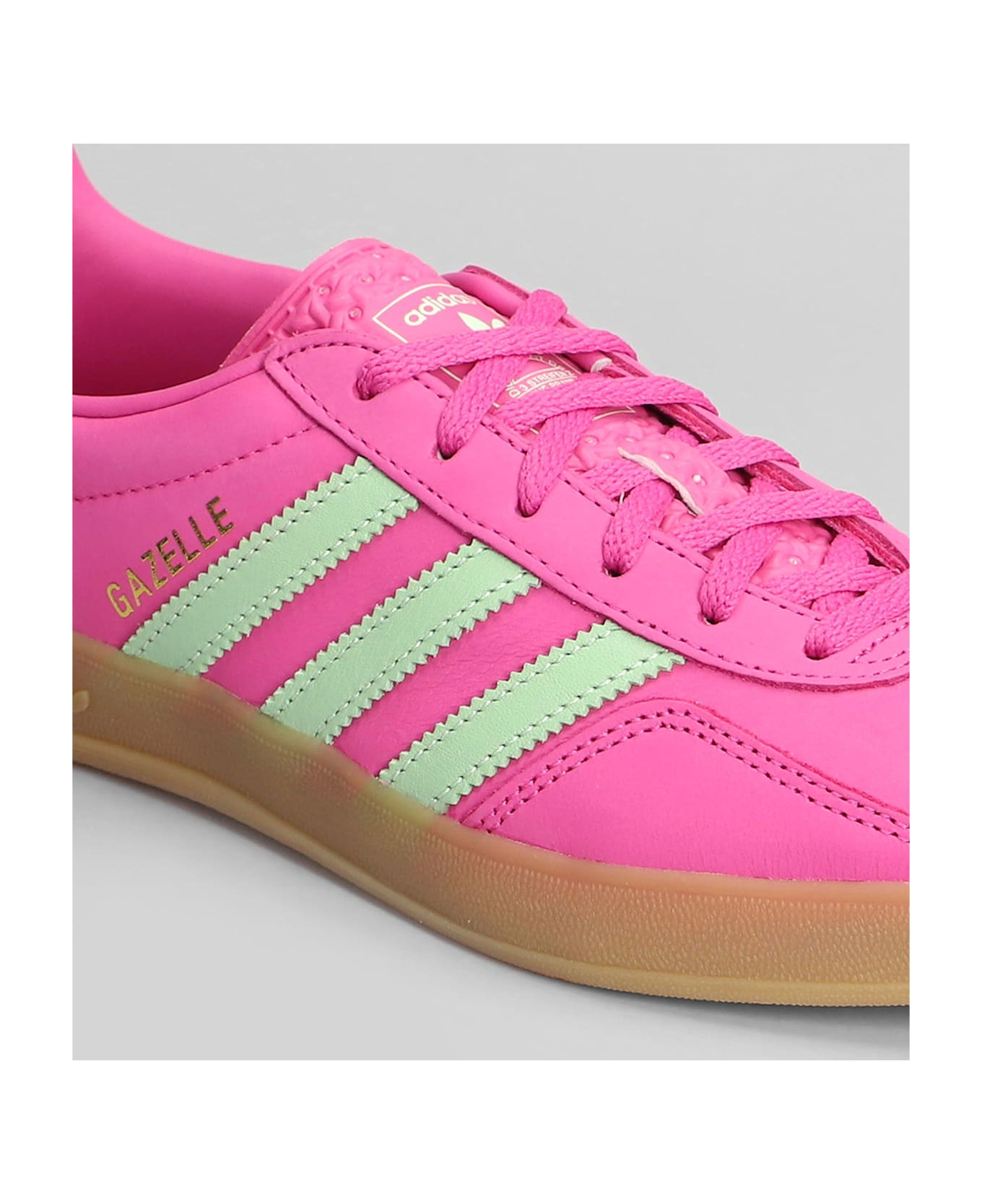 Adidas Gazelle Indoor Sneakers In Fuxia Leather - fuxia