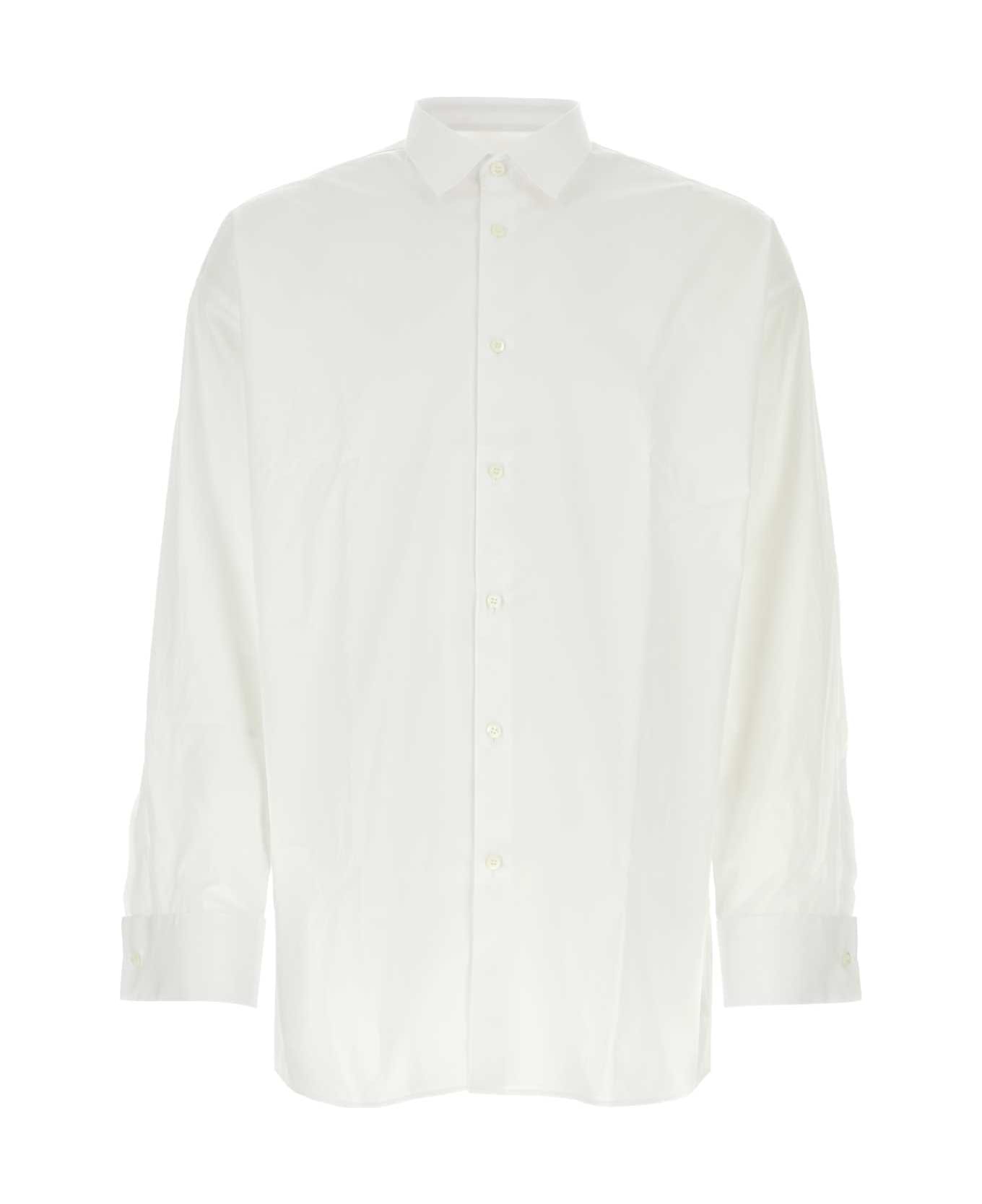 Prada White Poplin Shirt - BIANCO