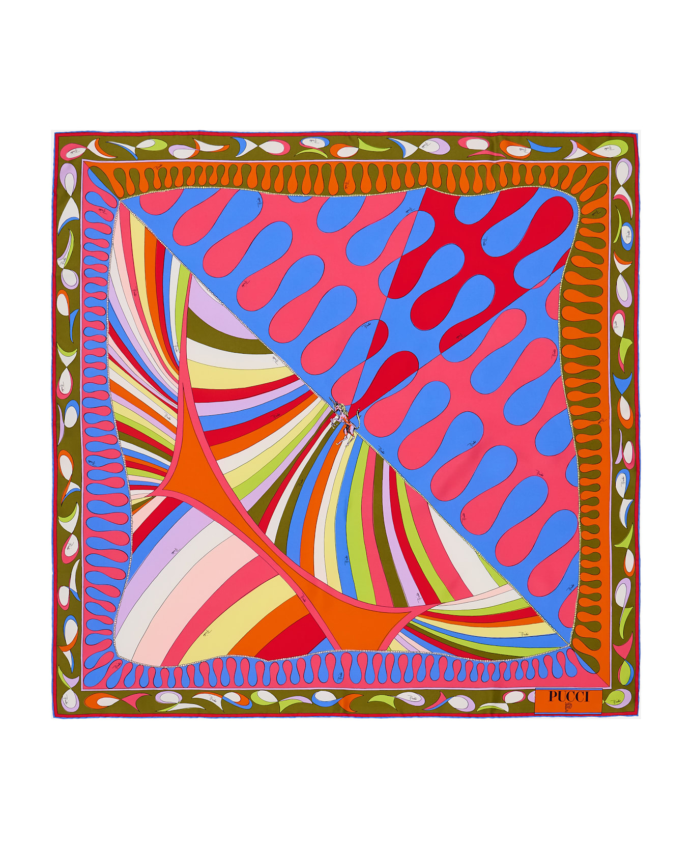 Pucci 90x90 Silk Twill Foulard - MultiColour