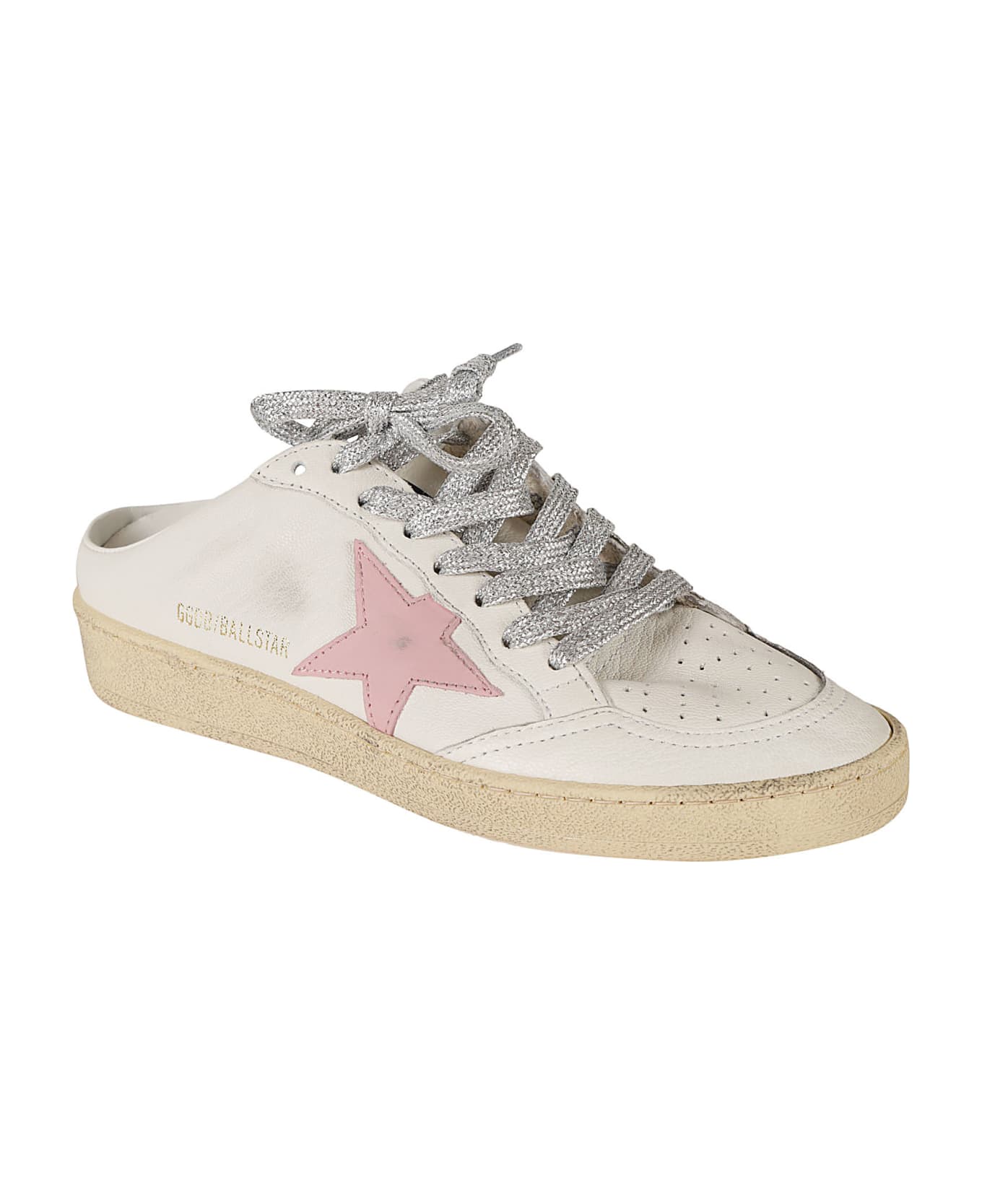Golden Goose Ball Star Sneakers - White/Antique Pink