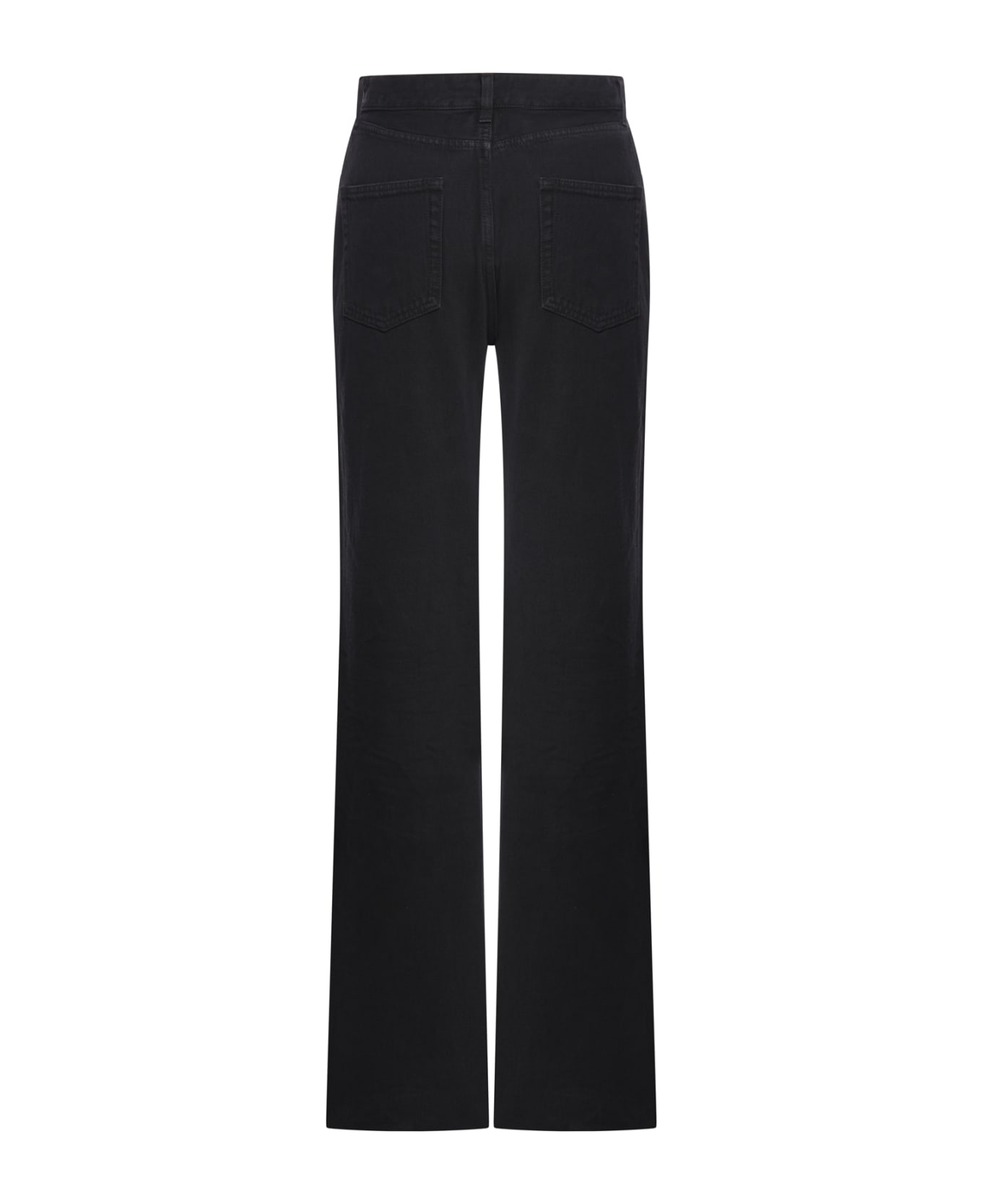 Saint Laurent Long Straight Jeans - Plain Carbon Black ボトムス