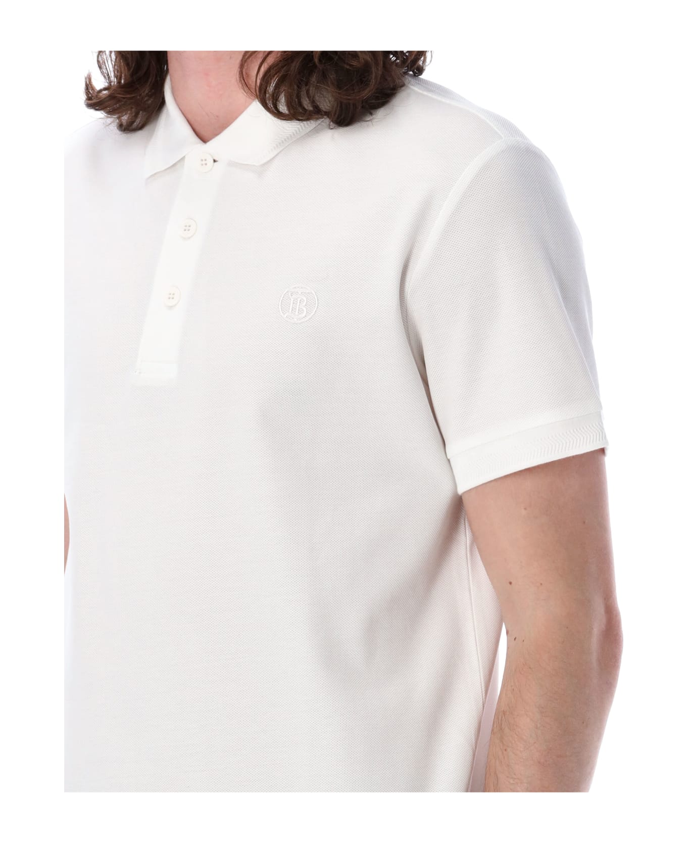 Burberry London Eddie Tb Polo Shirt - WHITE