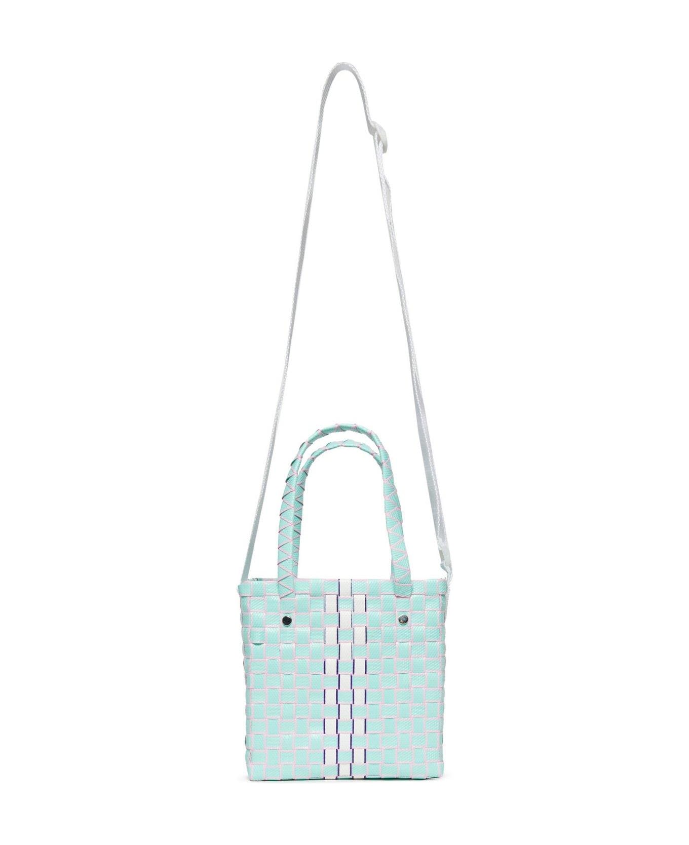 Marni Interwoven Basket Bag - Clear Blue