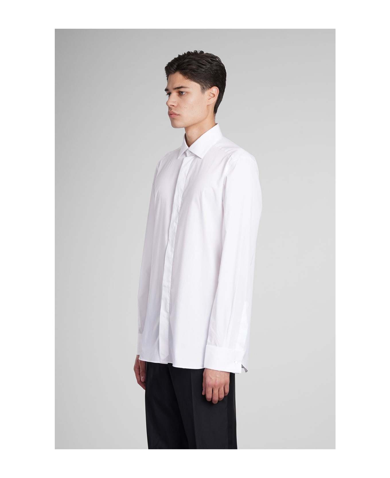 Zegna Shirt In White Cotton - white