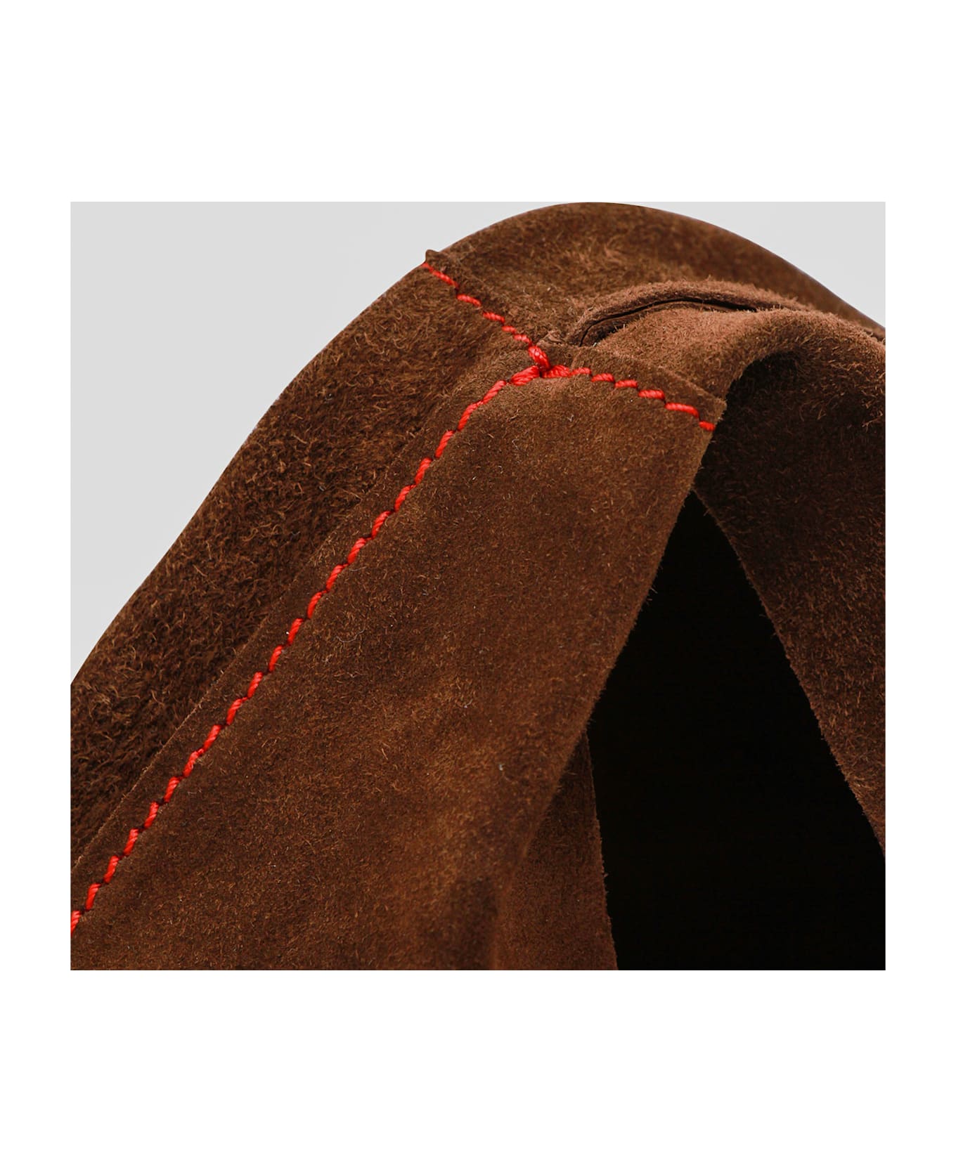 The Row Brown Leather Small Bindle Shoulder Bag - TOBACCO/RUBINO