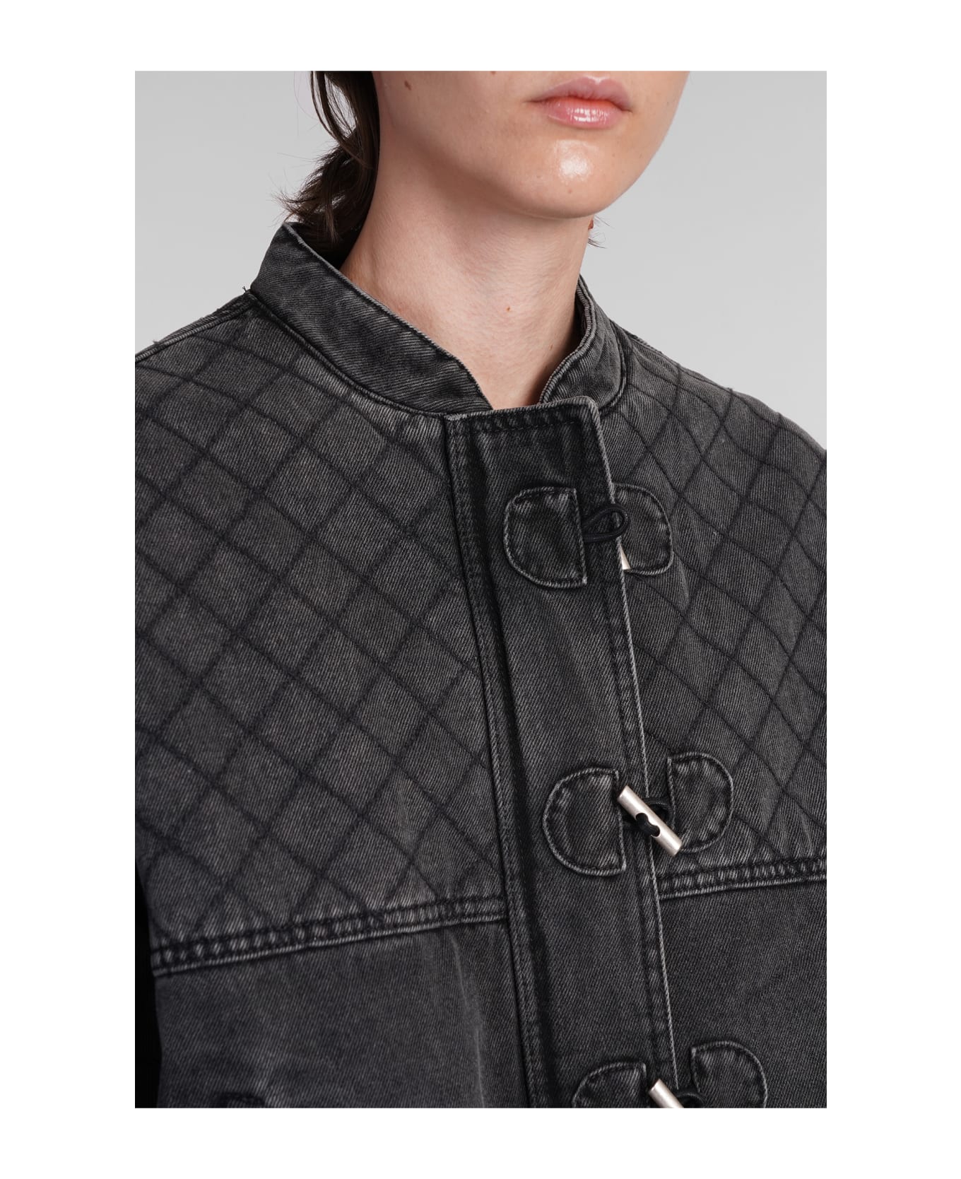 Isabel Marant Celiany Denim Jackets In Grey Cotton - grey