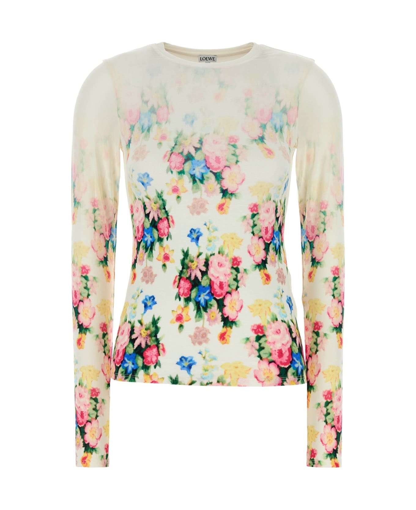 Loewe Long Sleeve Top - WHITEMULTICOLOR