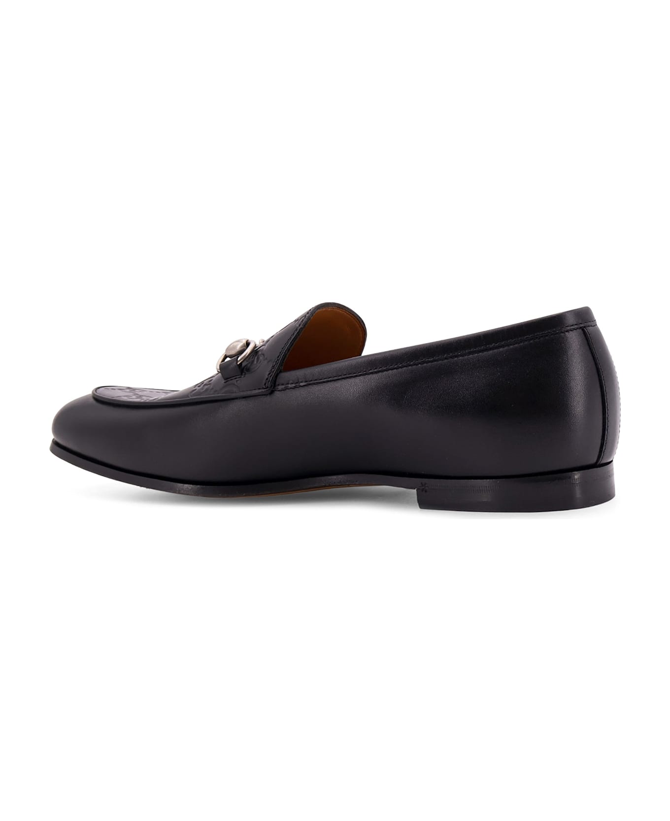 Gucci Leather Loafer With Iconic Frontal Horsebit - Black