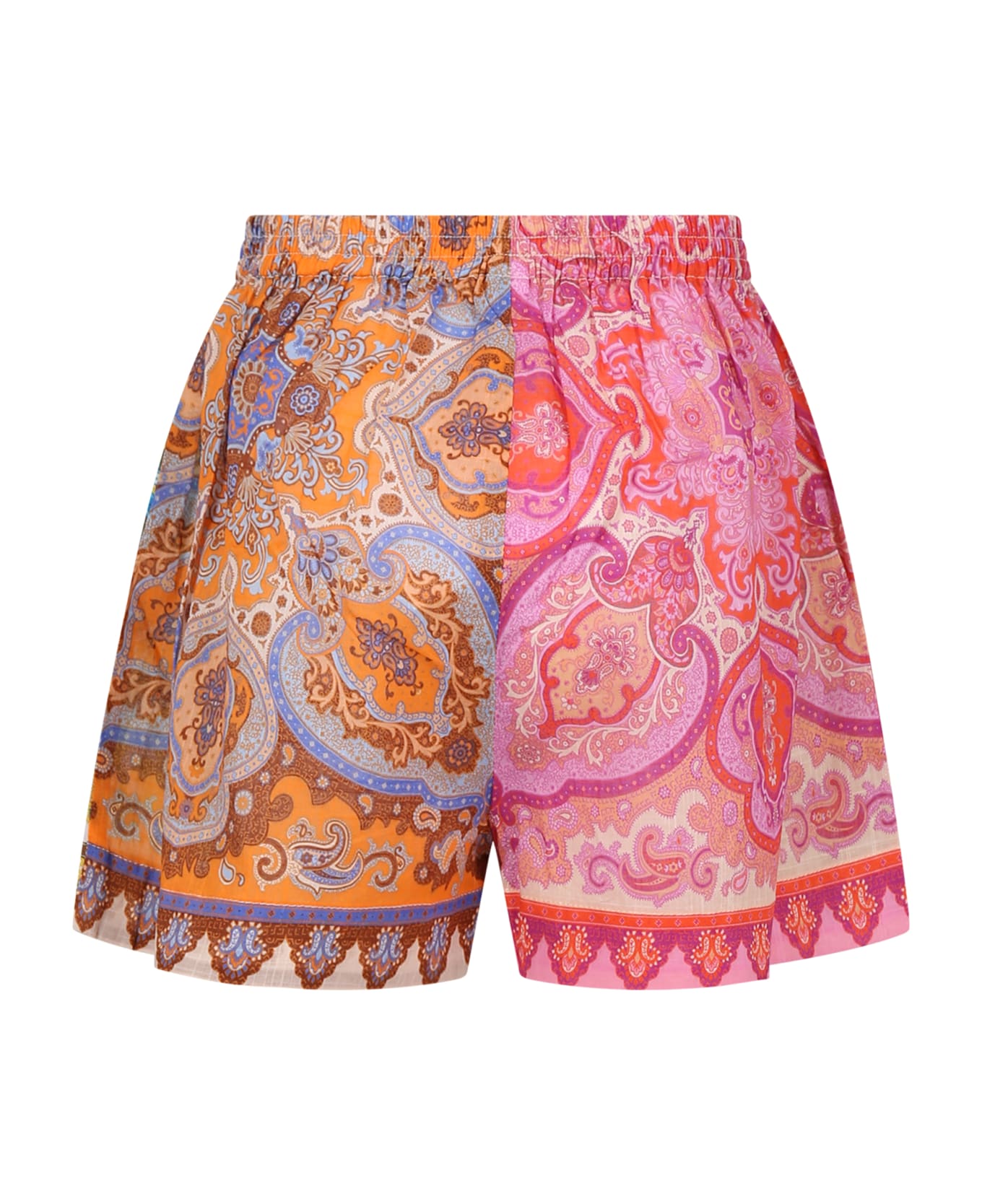 Zimmermann Multicolor Shorts For Girl With Print - Multicolor ボトムス