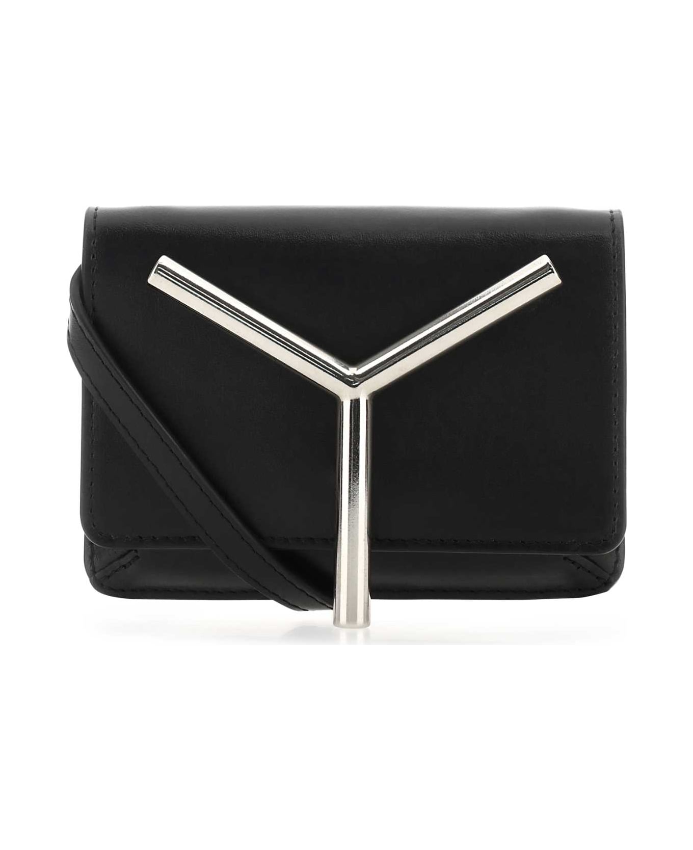 Black Leather Mini Crossbody Bag