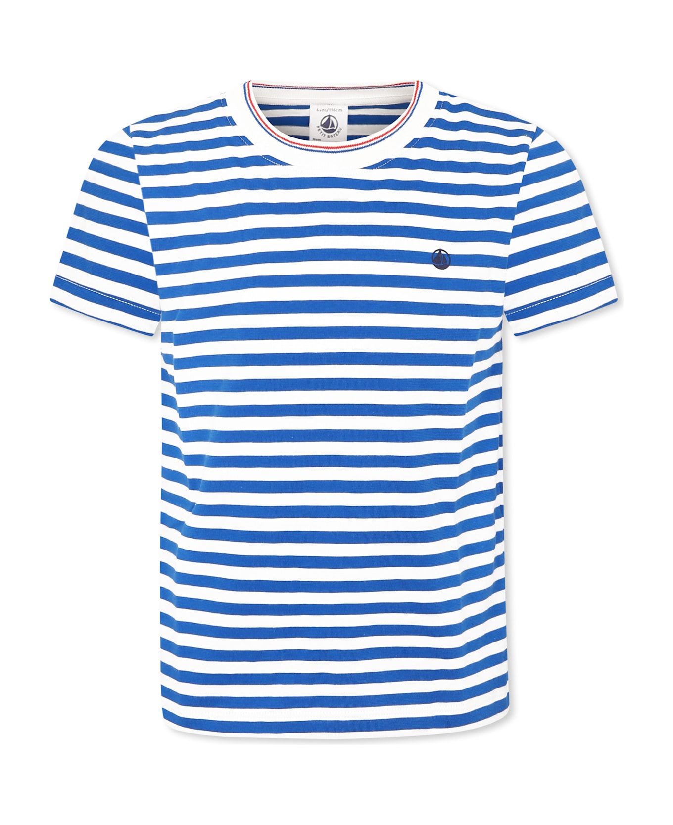 Petit Bateau Light Blue T-shirt For Girl With Logo - Light Blue