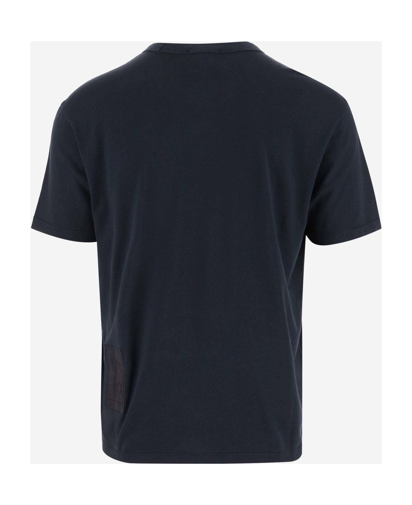 Ten C Cotton T-shirt With Logo - Blue