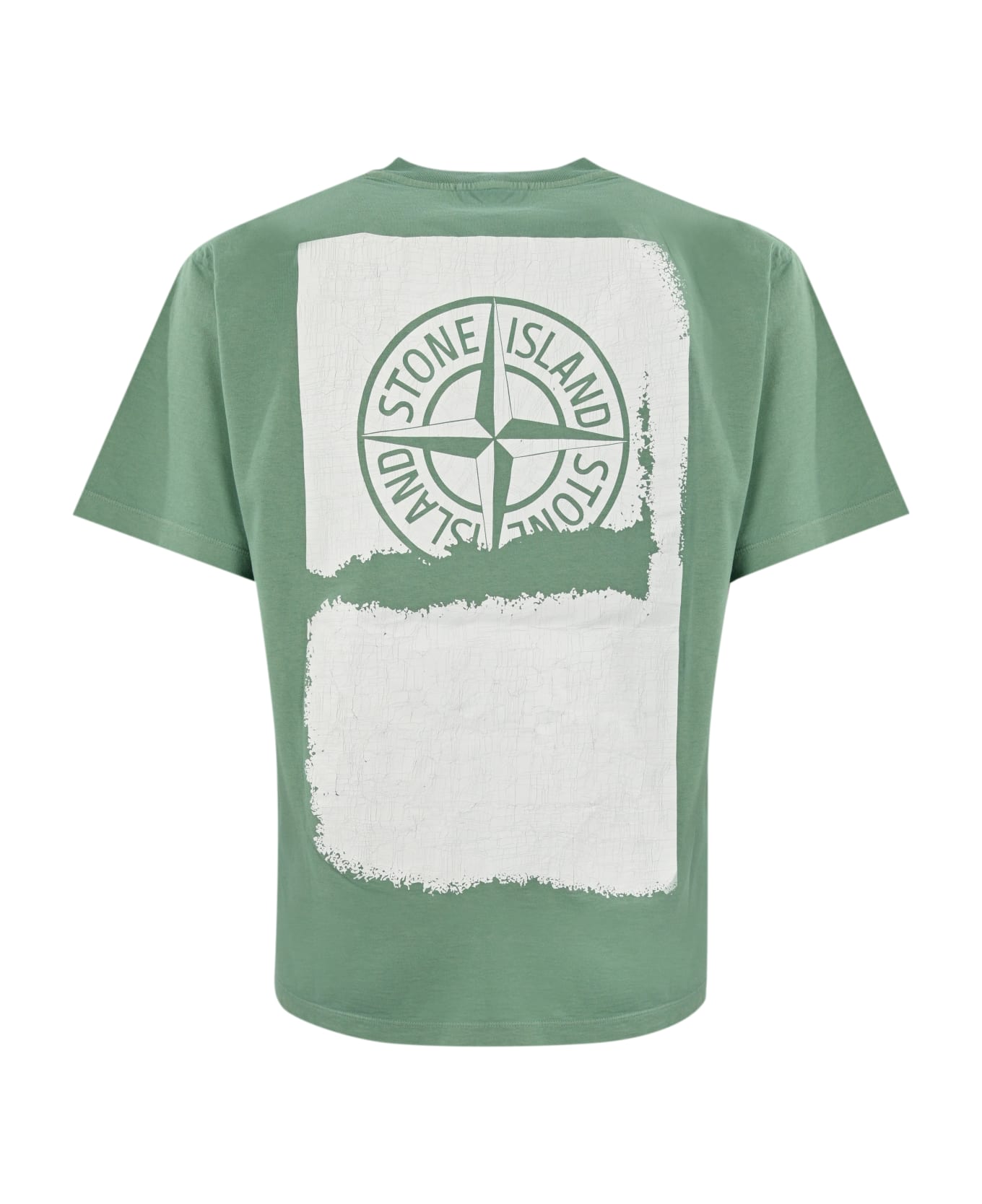 Stone Island T-shirt With Logo Print - Light green