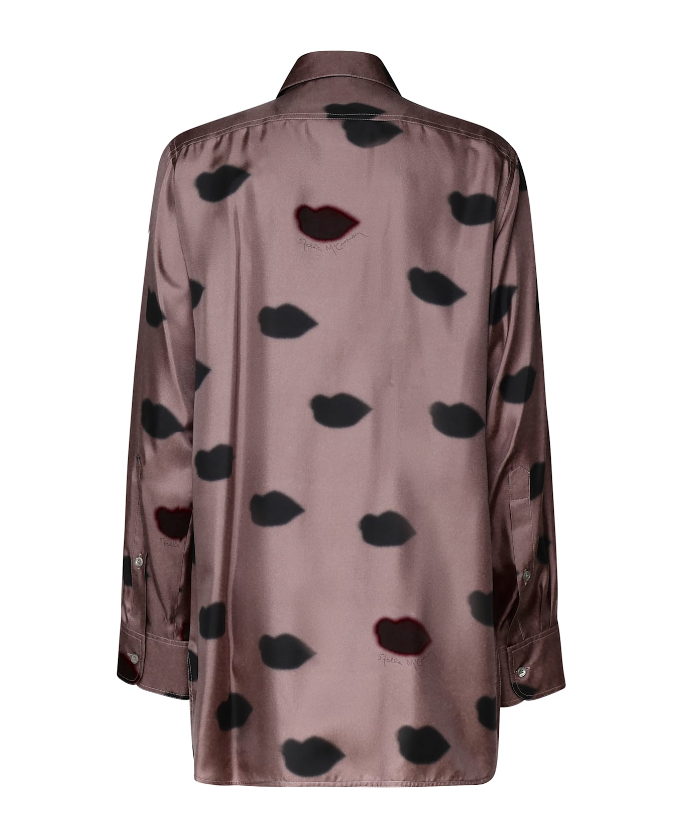 Stella McCartney Boyfriend Style Lips Shirt - Beige