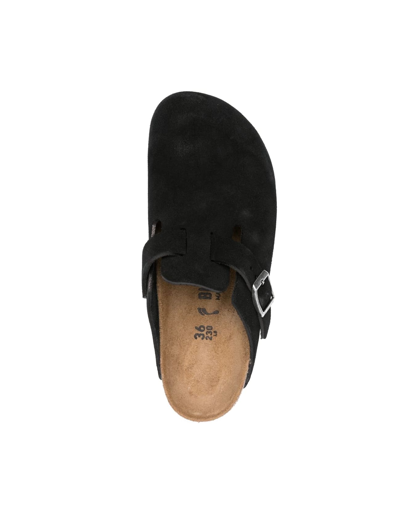 Birkenstock Boston Suede Leather Slippers - Black