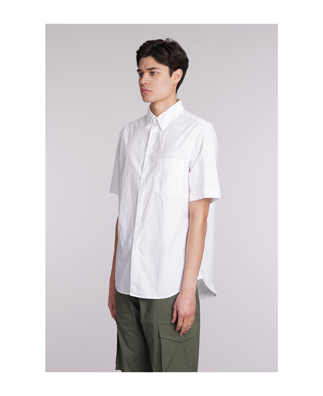 Aspesi Camicia Comme Mc Shirt In White Cotton - white