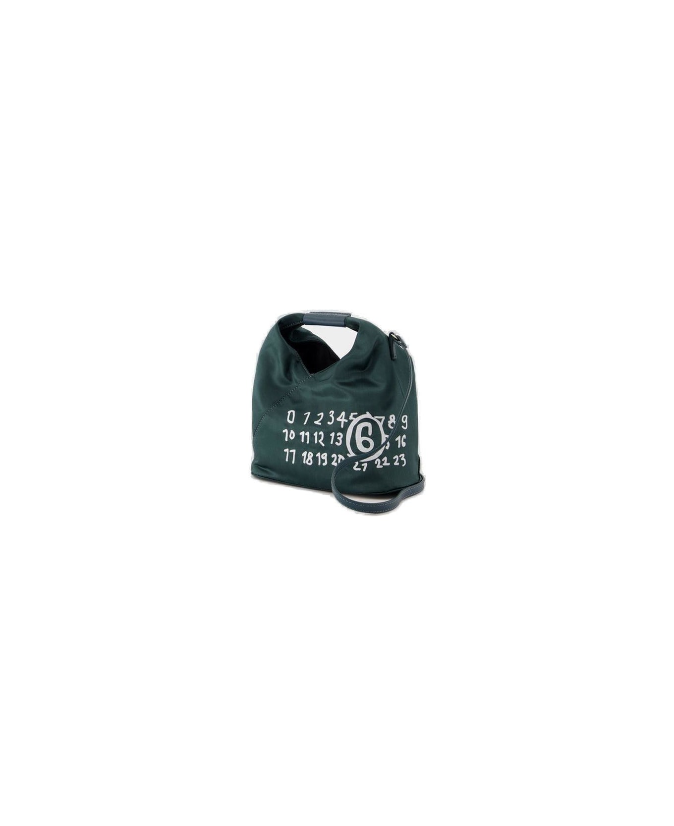 MM6 Maison Margiela Logo Printed Japanese Crossbody Bag - GREEN