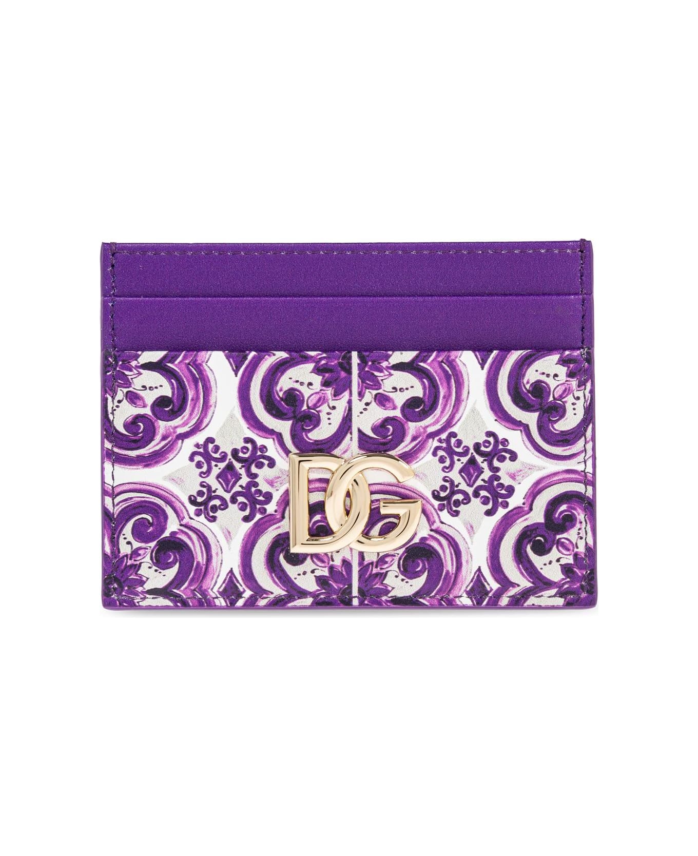 Dolce 
Gabbana Wallet With 
majolica
 Print - Viola