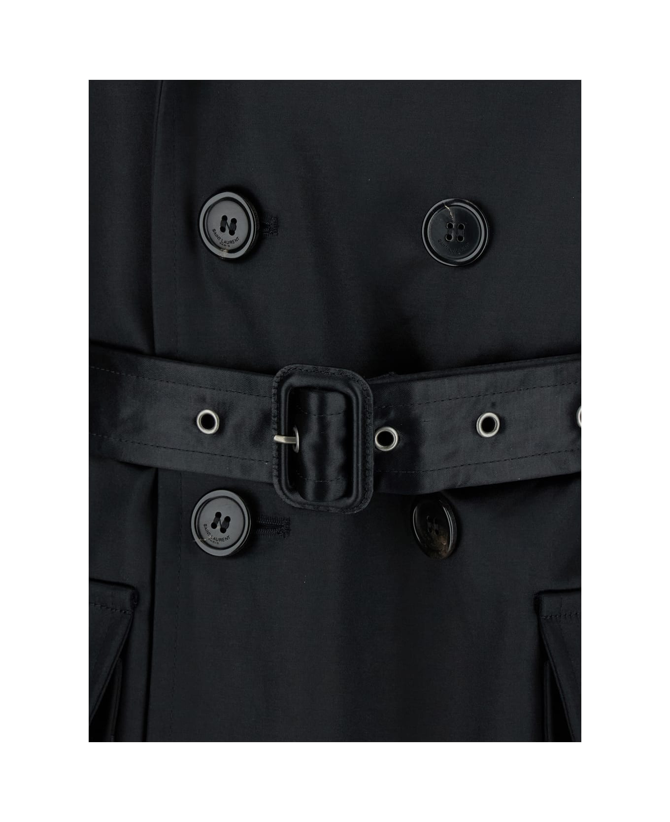 Saint Laurent Trench Jacket - Noir レインコート