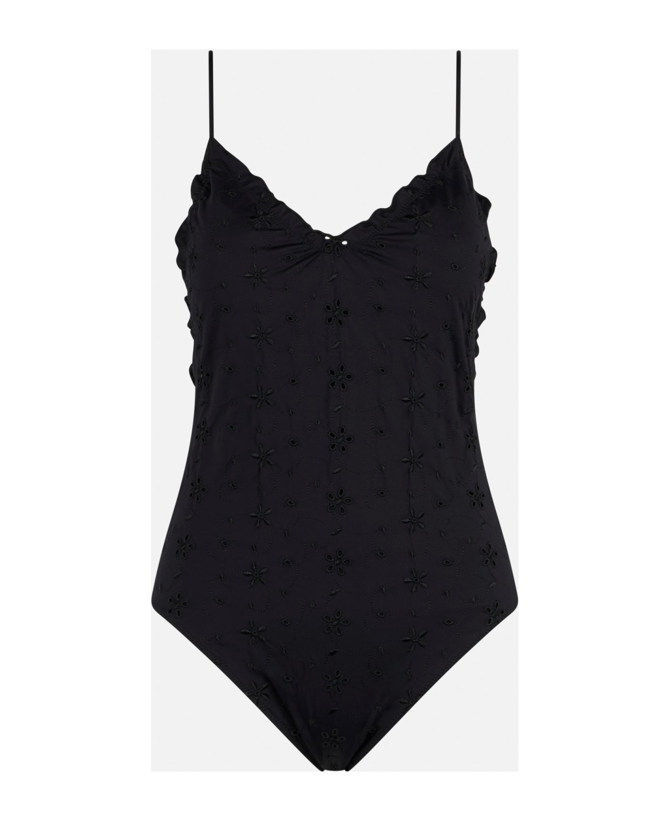 MC2 Saint Barth Black Sangallo One Piece - BLACK