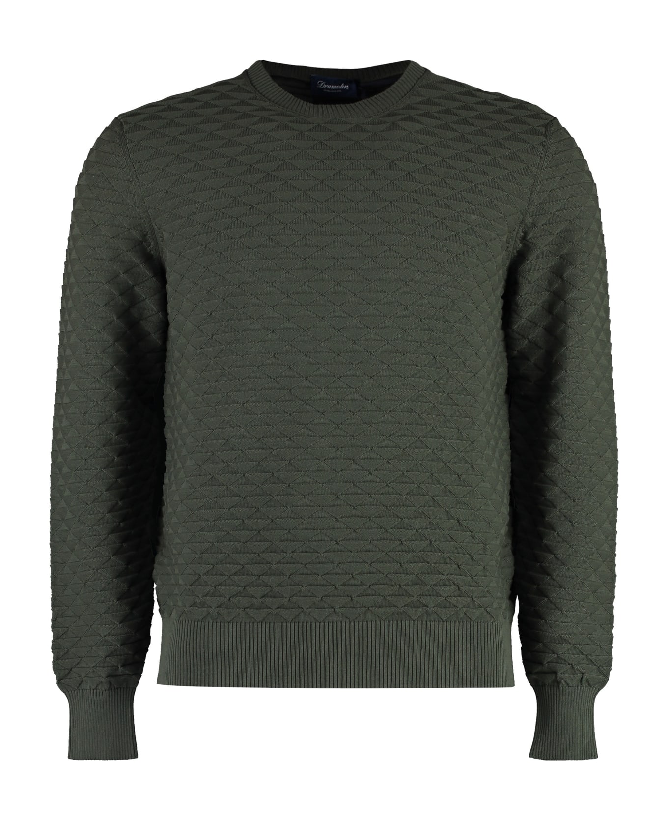 Drumohr Cotton Long Sleeve Sweater - green