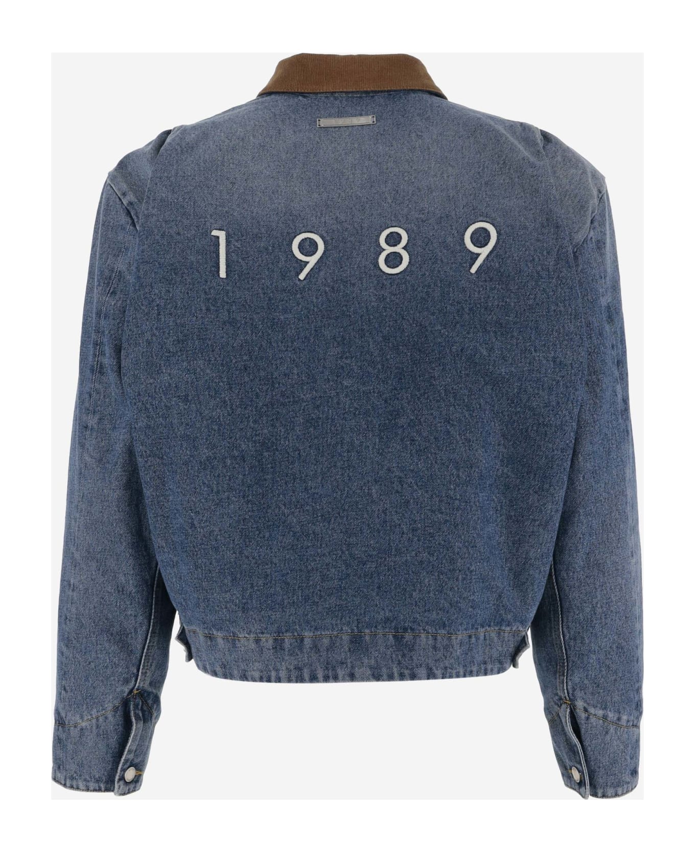 1989 Studio Cotton Denim Jacket With Logo - Denim