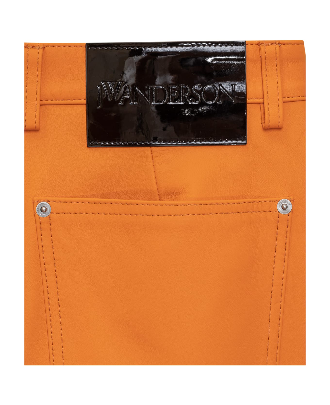 J.W. Anderson Orange Leather Pant - Orange