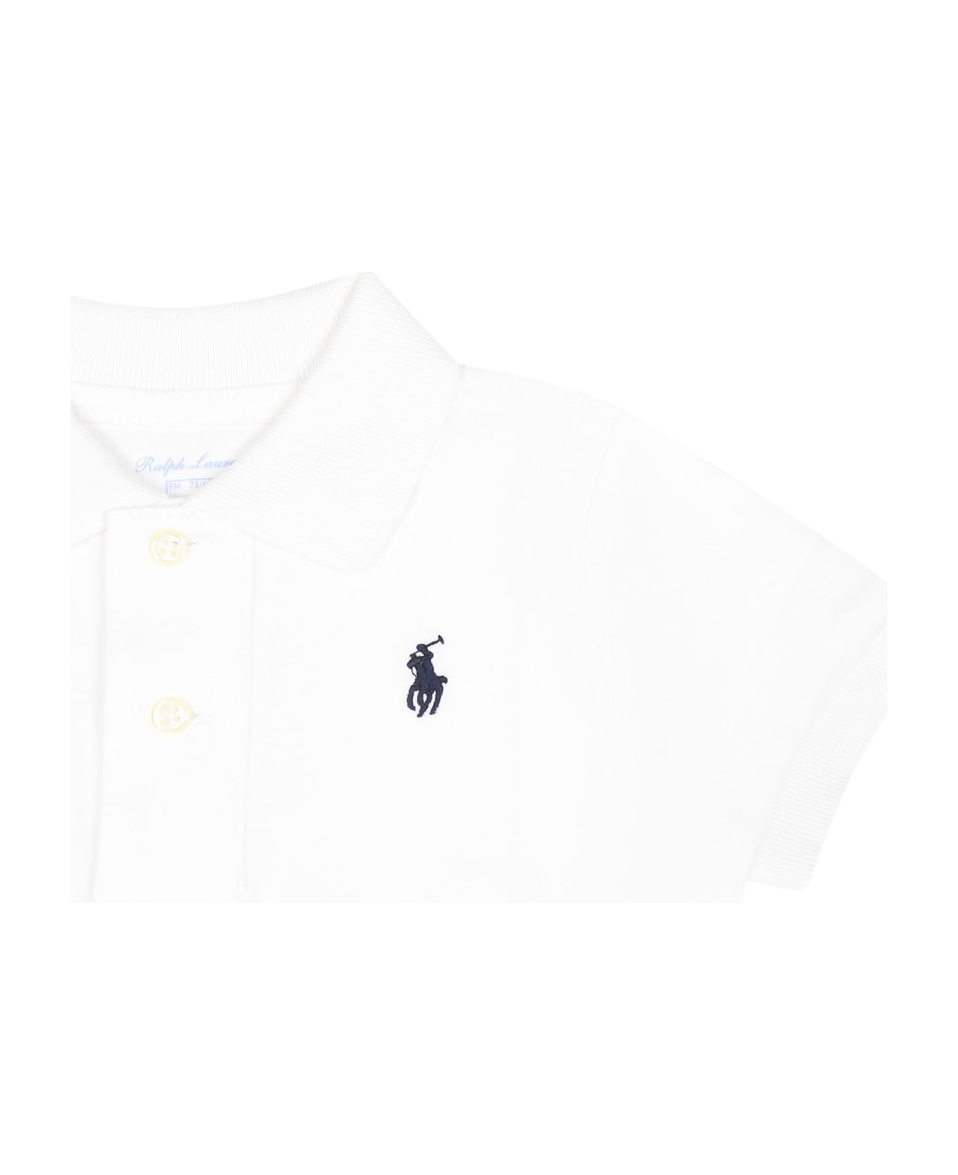Ralph Lauren White Polo-shirt For Baby Boy With Iconic Pony - White Tシャツ＆ポロシャツ