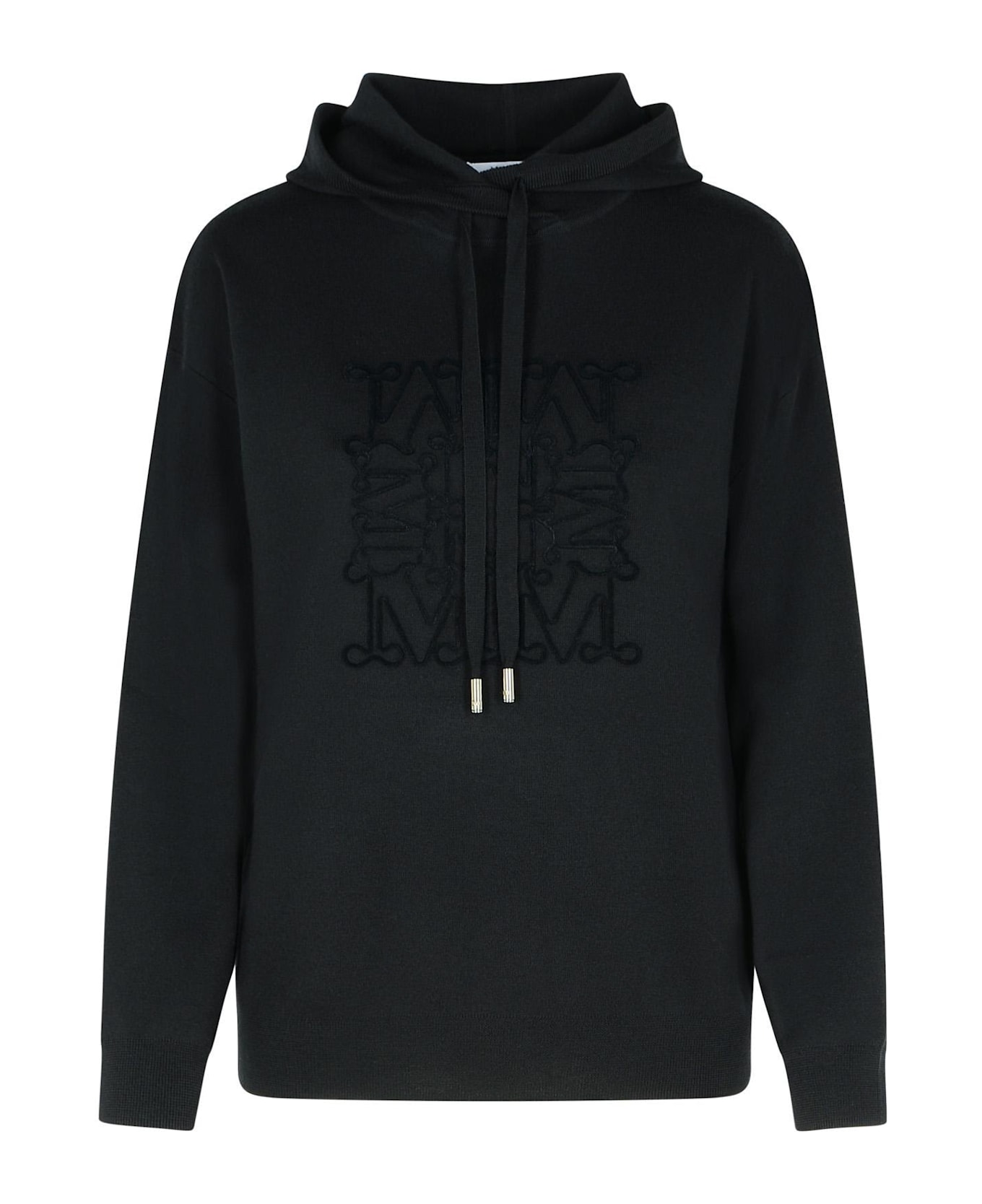 Max Mara Pamir Drawstring Long-sleeved Hoodie - Nero