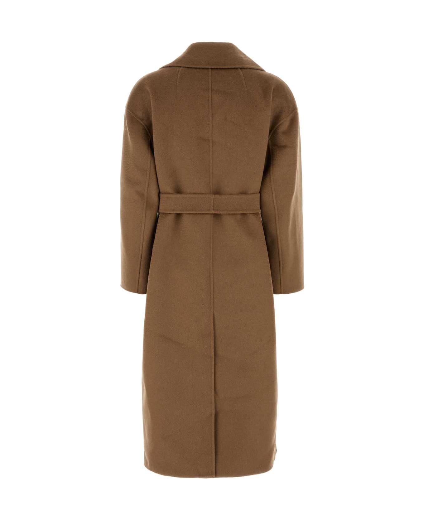 
S Max Mara Camel Wool Blend Manuele Coat - CAMMELLO