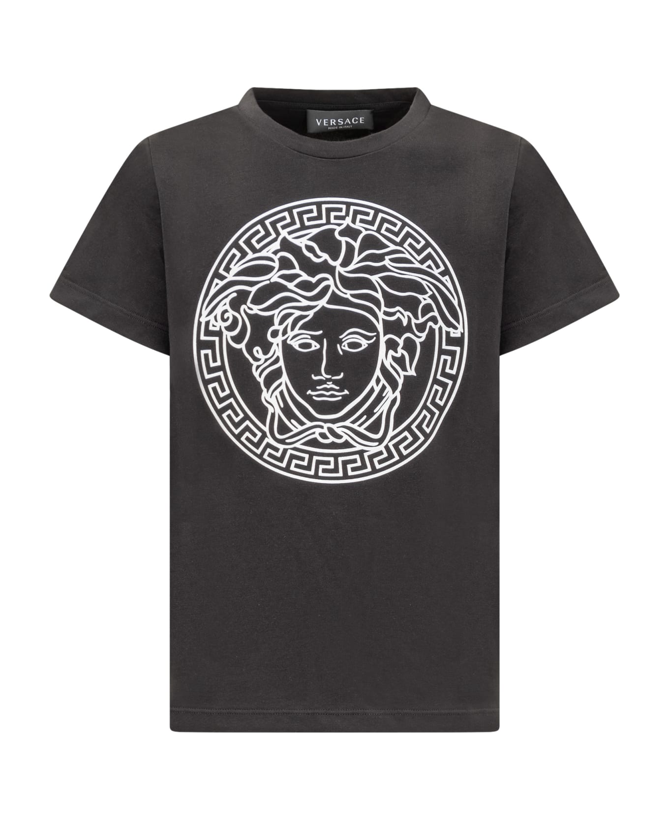 Young Versace T-shirt With Medusa - BLACK