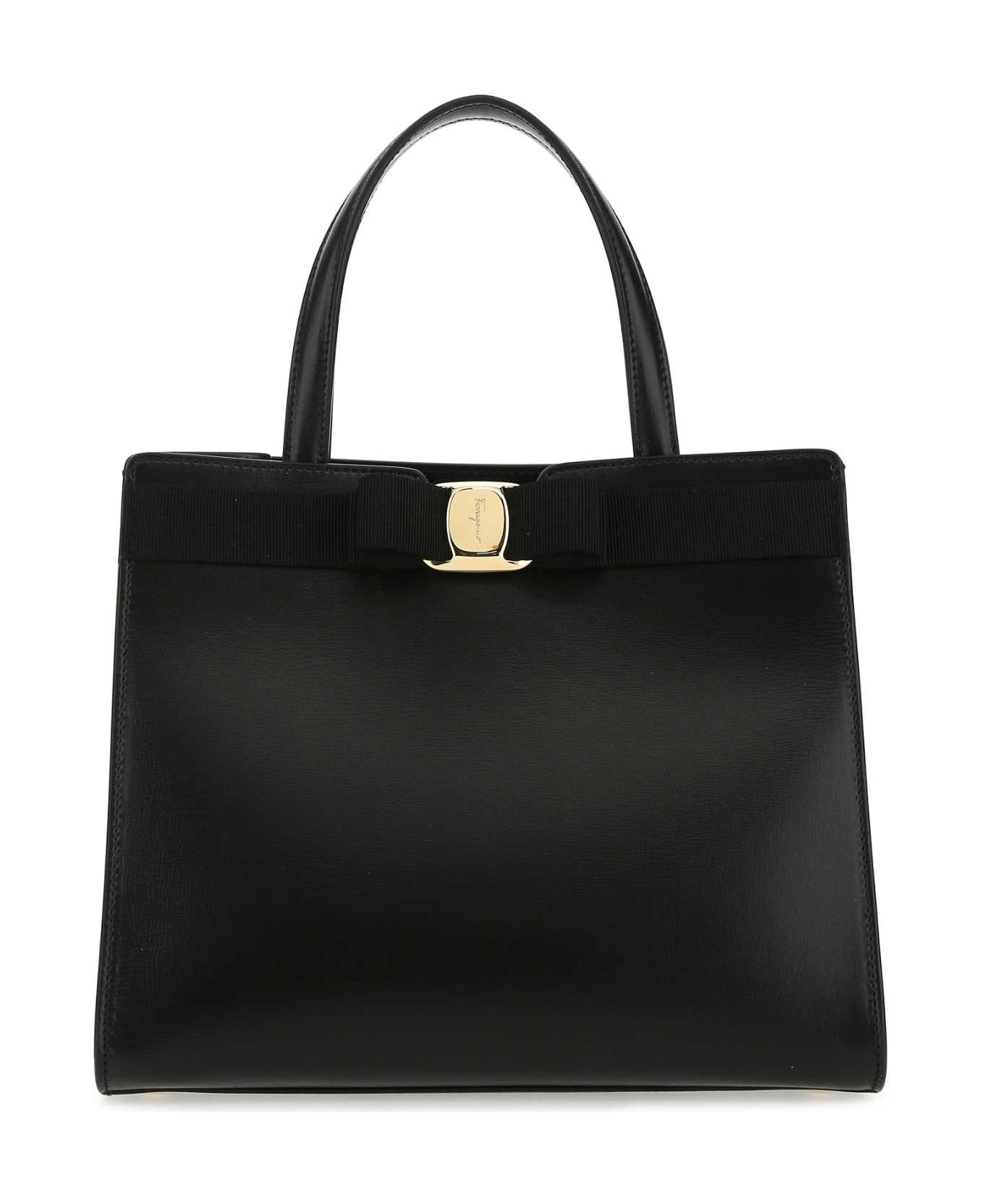 Ferragamo Black Leather Handbag - NERO