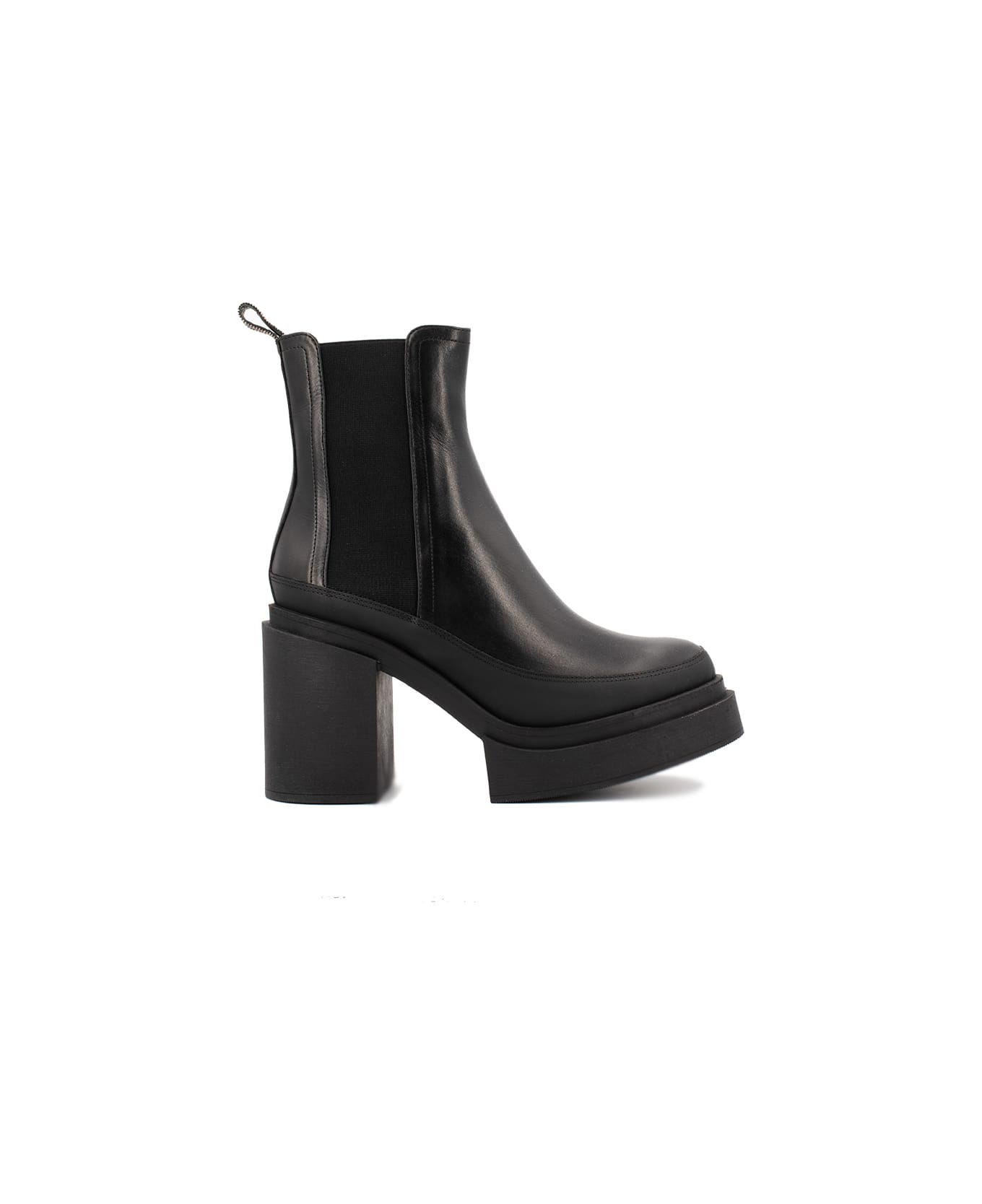 Fabiana Filippi Leather Ankle Boots - NERO