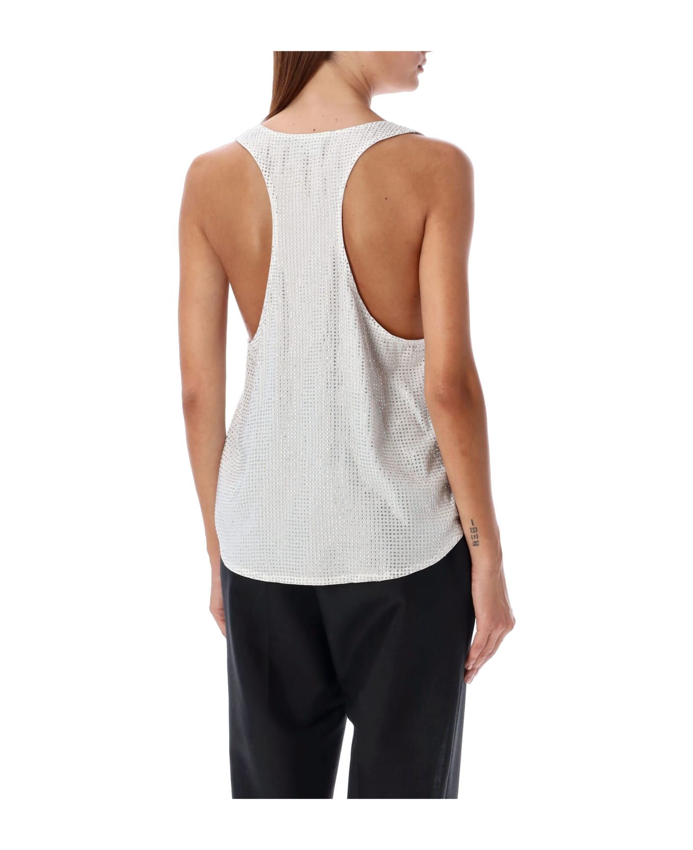 retrofete Whitney Crystal Tank Top - WHITE