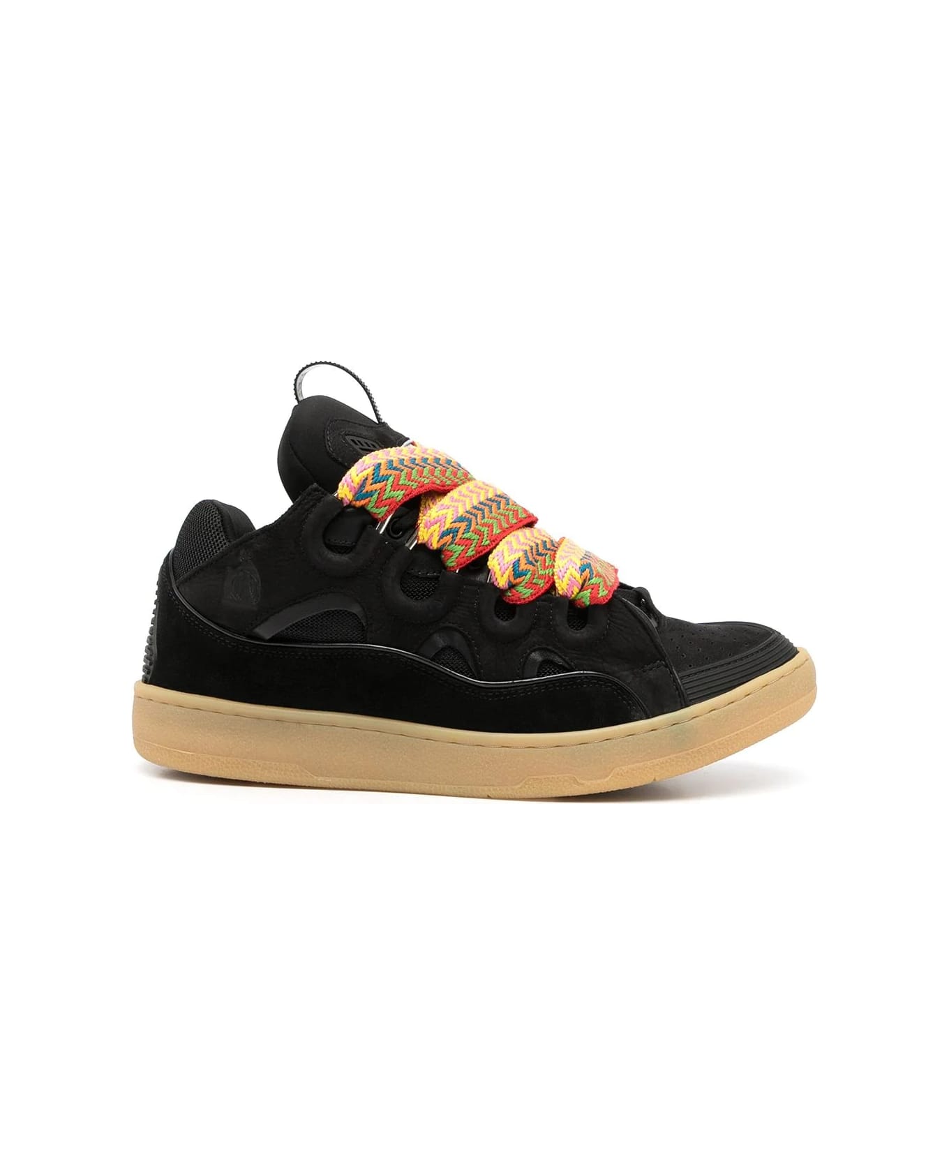 Lanvin "curb" Sneakers In Black Leather - Black スニーカー