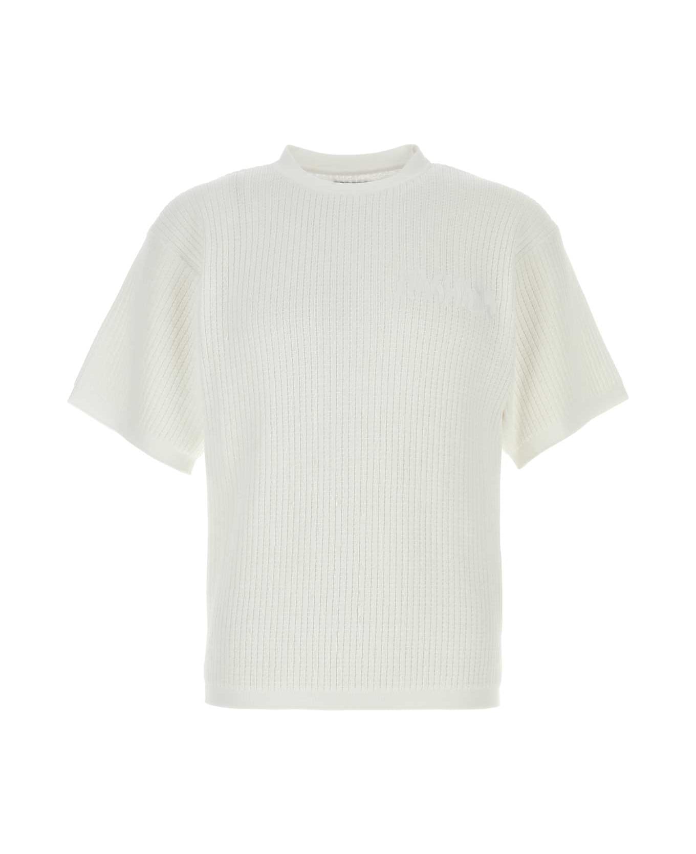 Magliano White Cotton Waffle T-shirt - White