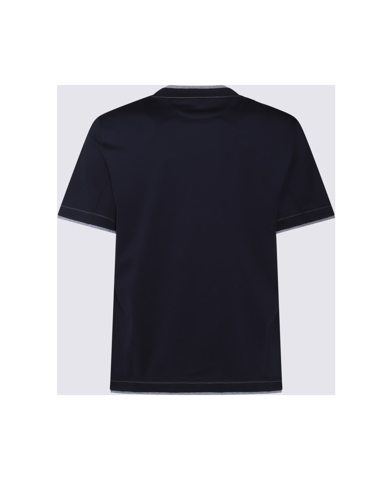Brunello Cucinelli Navy Cotton T-shirt - Blue