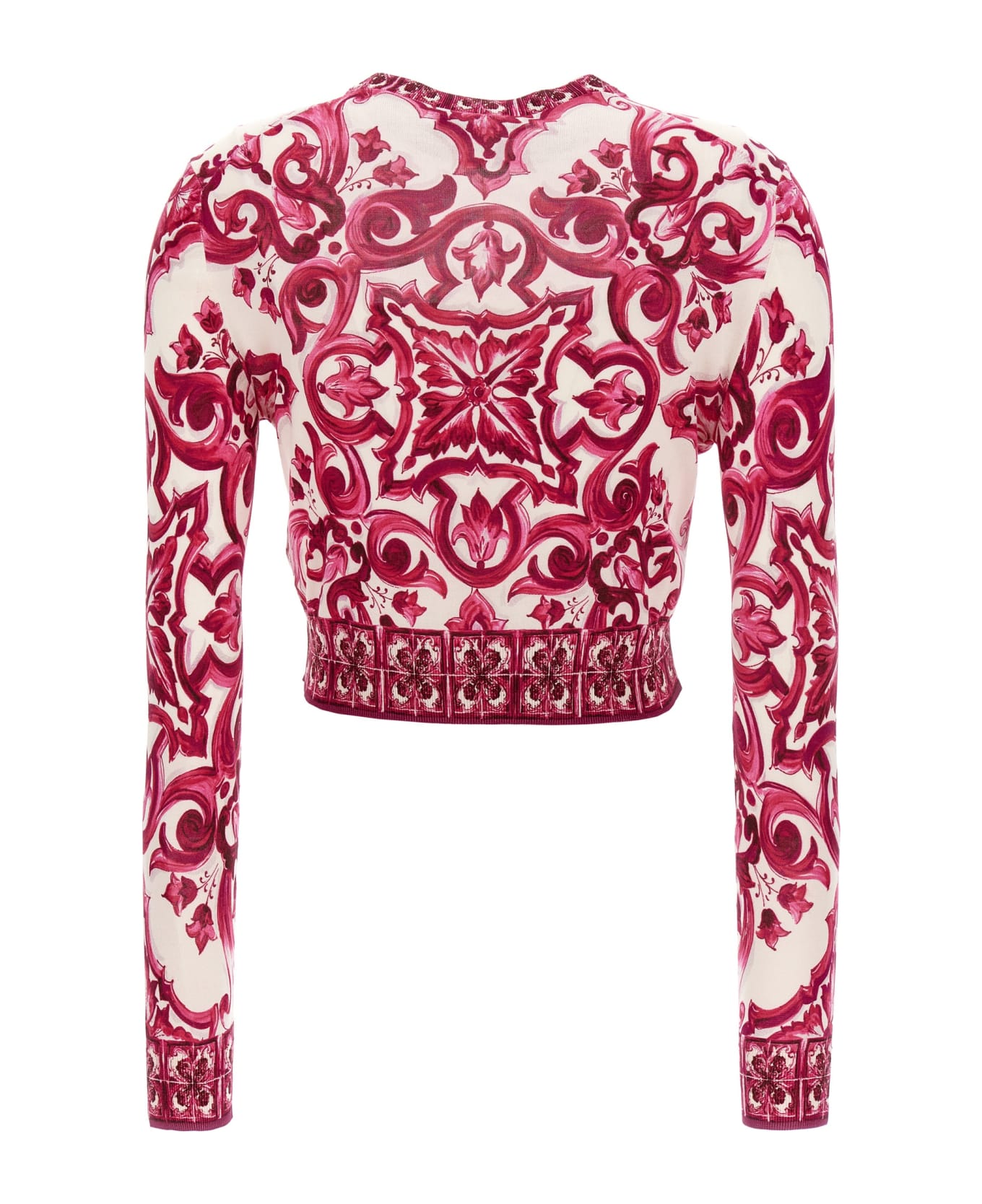 Dolce & Gabbana Maiolica Sweater - Pink ニットウェア