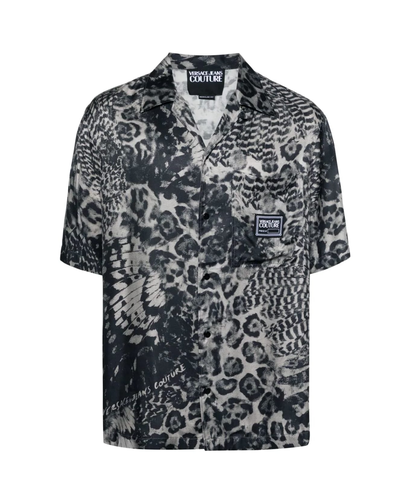 Versace Jeans Couture Shirt With Short Sleeves - Black