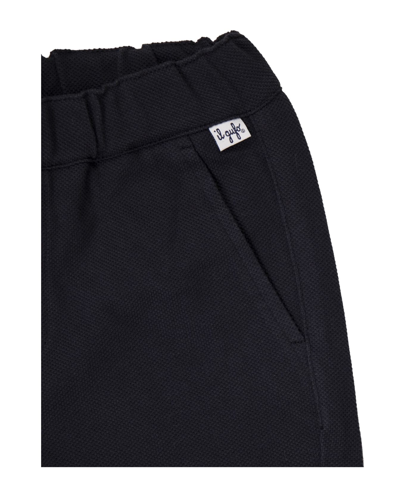 Il Gufo Cotton Trousers With Welt Pockets - Blue