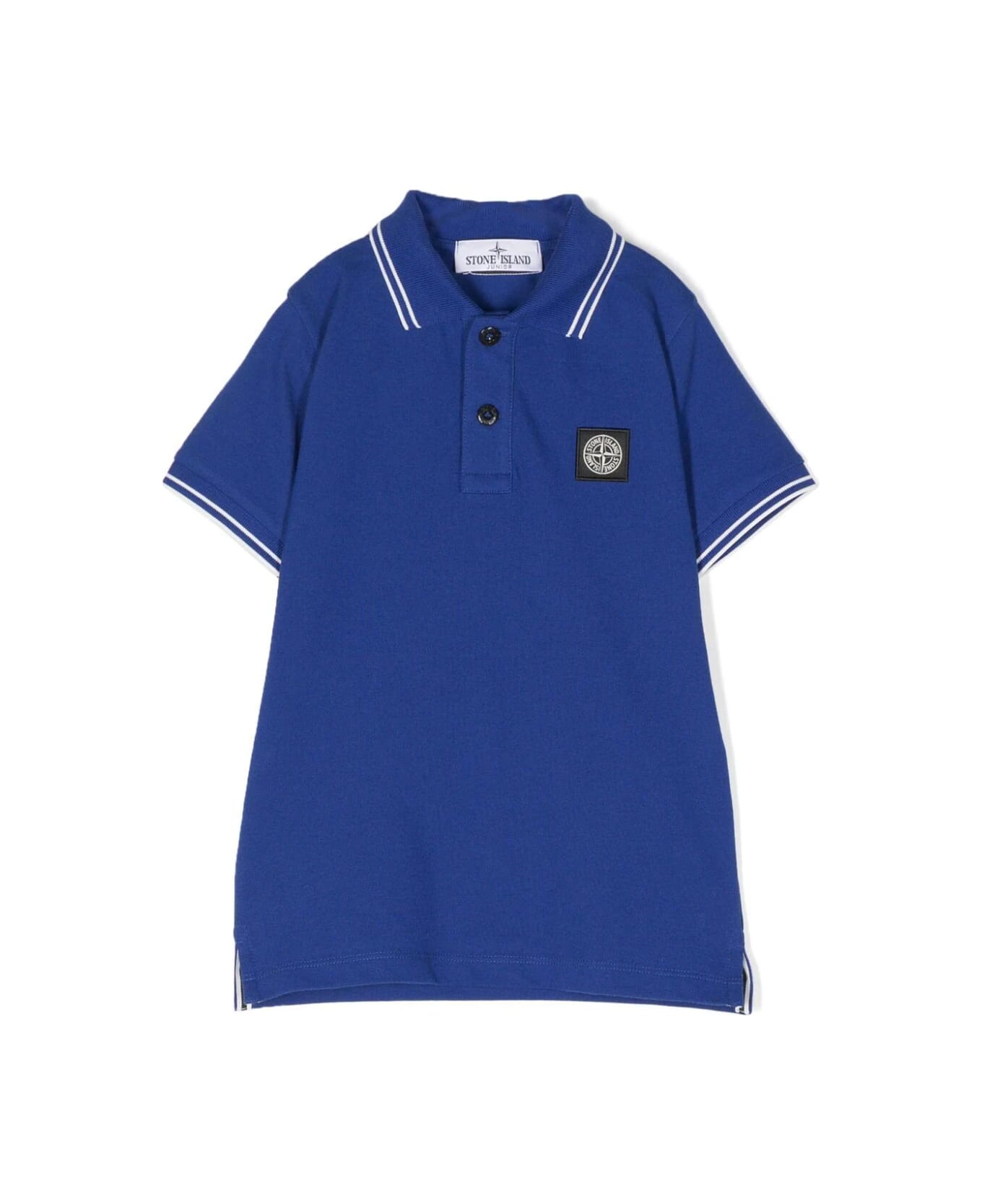 Stone Island Junior Polo Shirt - Bright Blue Tシャツ＆ポロシャツ